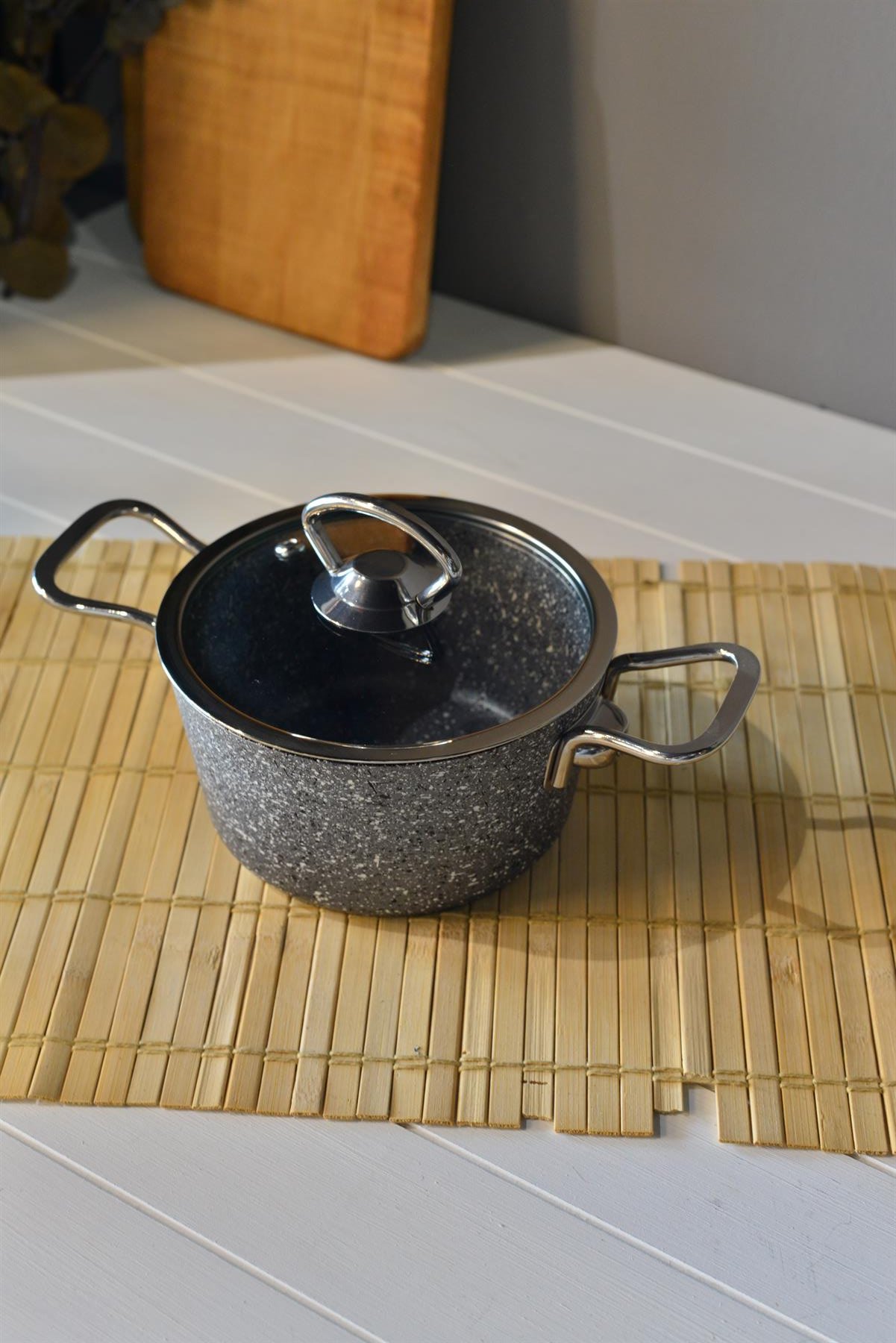 OMS Mini Derin Granit Tencere - 14 cm