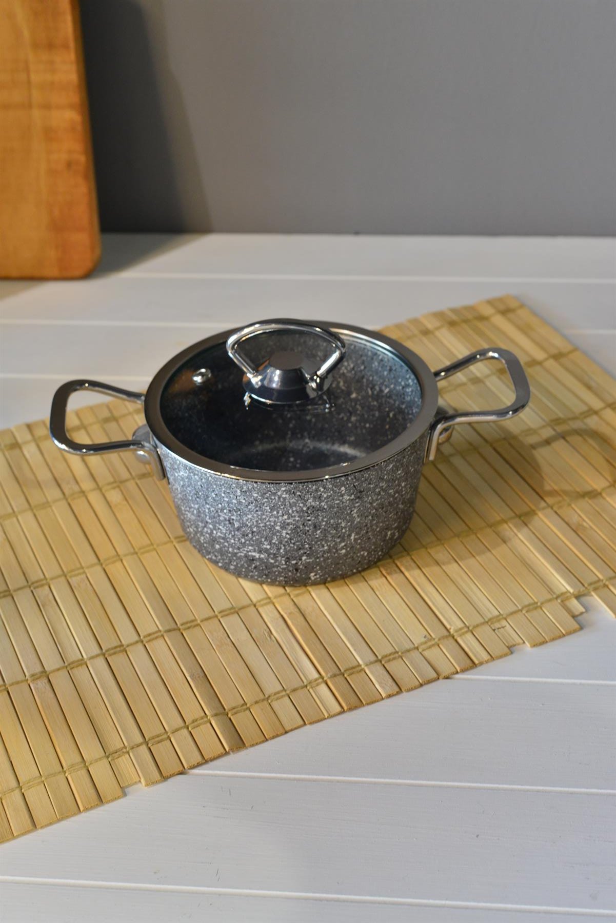 OMS Mini Derin Granit Tencere - 14 cm