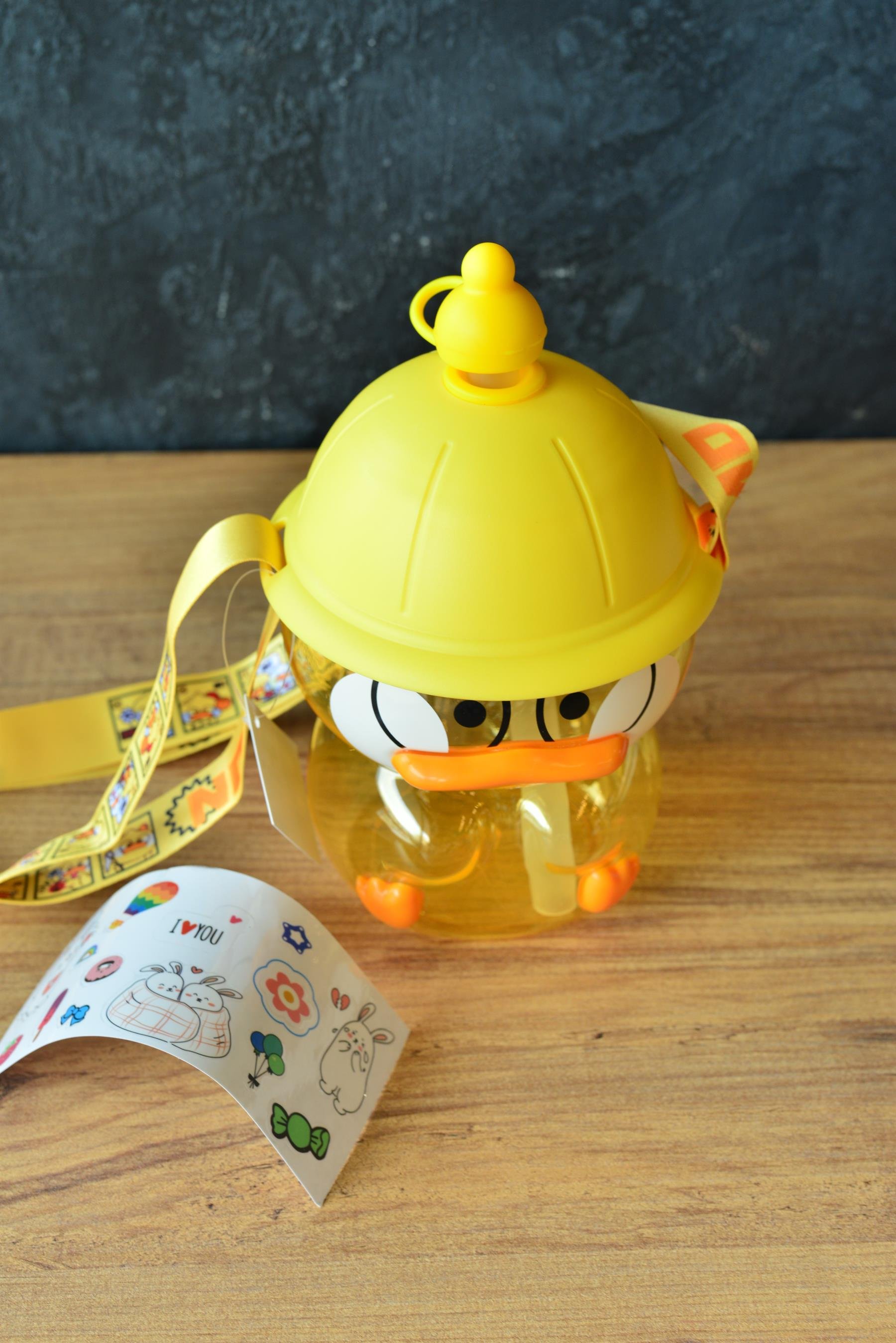 Ördek Çocuk Su Matarası 1100 ML / Sarı