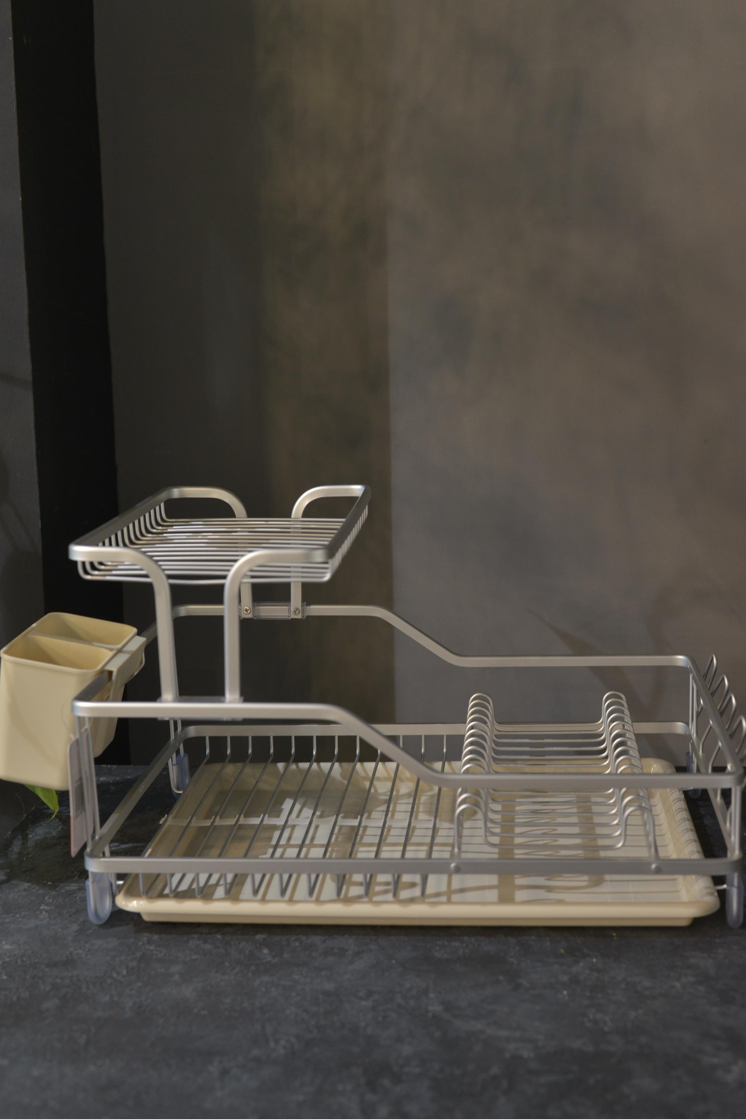 Paslanmaz Alüminyum 2 Katlı Bulaşıklık 