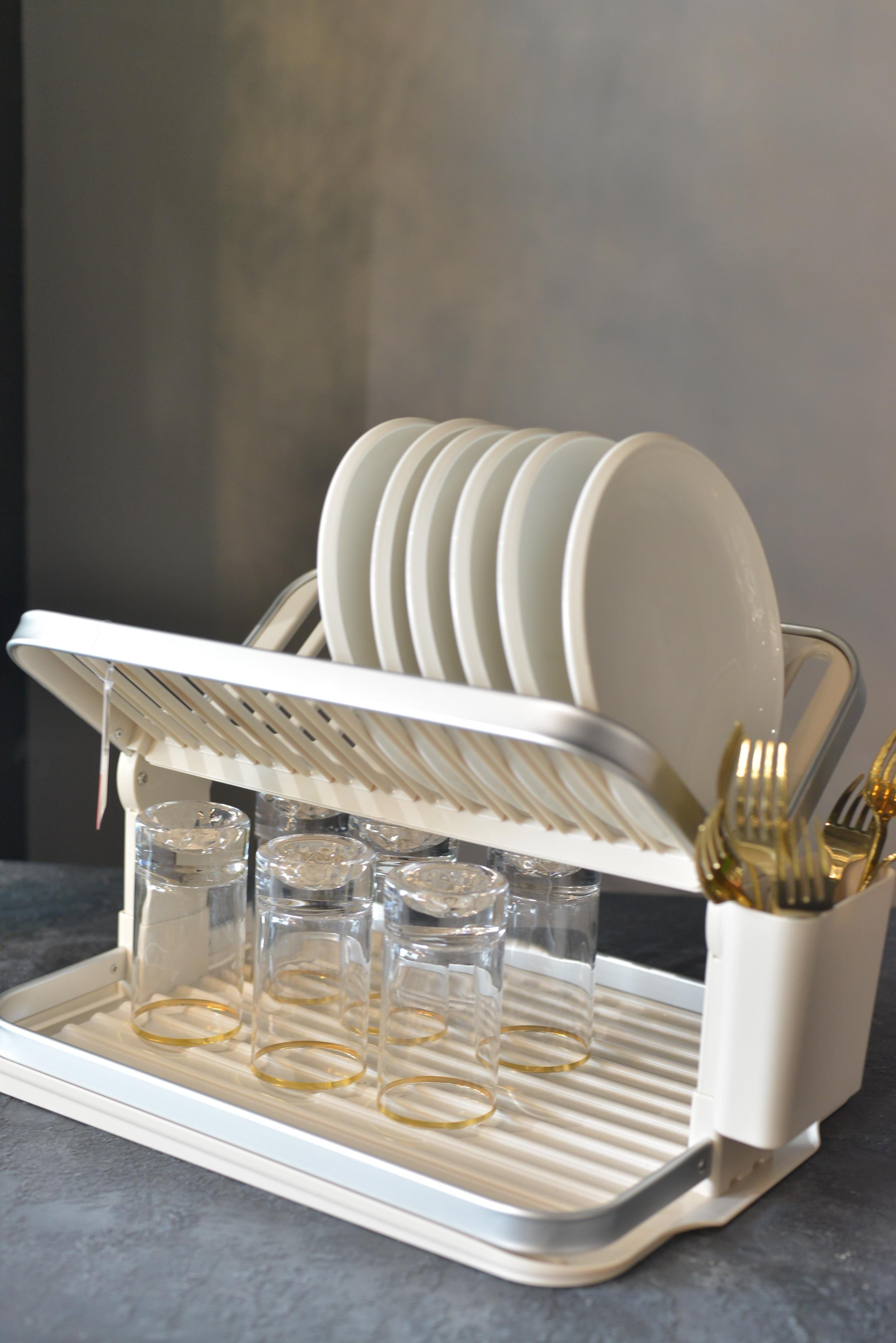 Paslanmaz Alüminyum 2 Katlı Bulaşıklık 