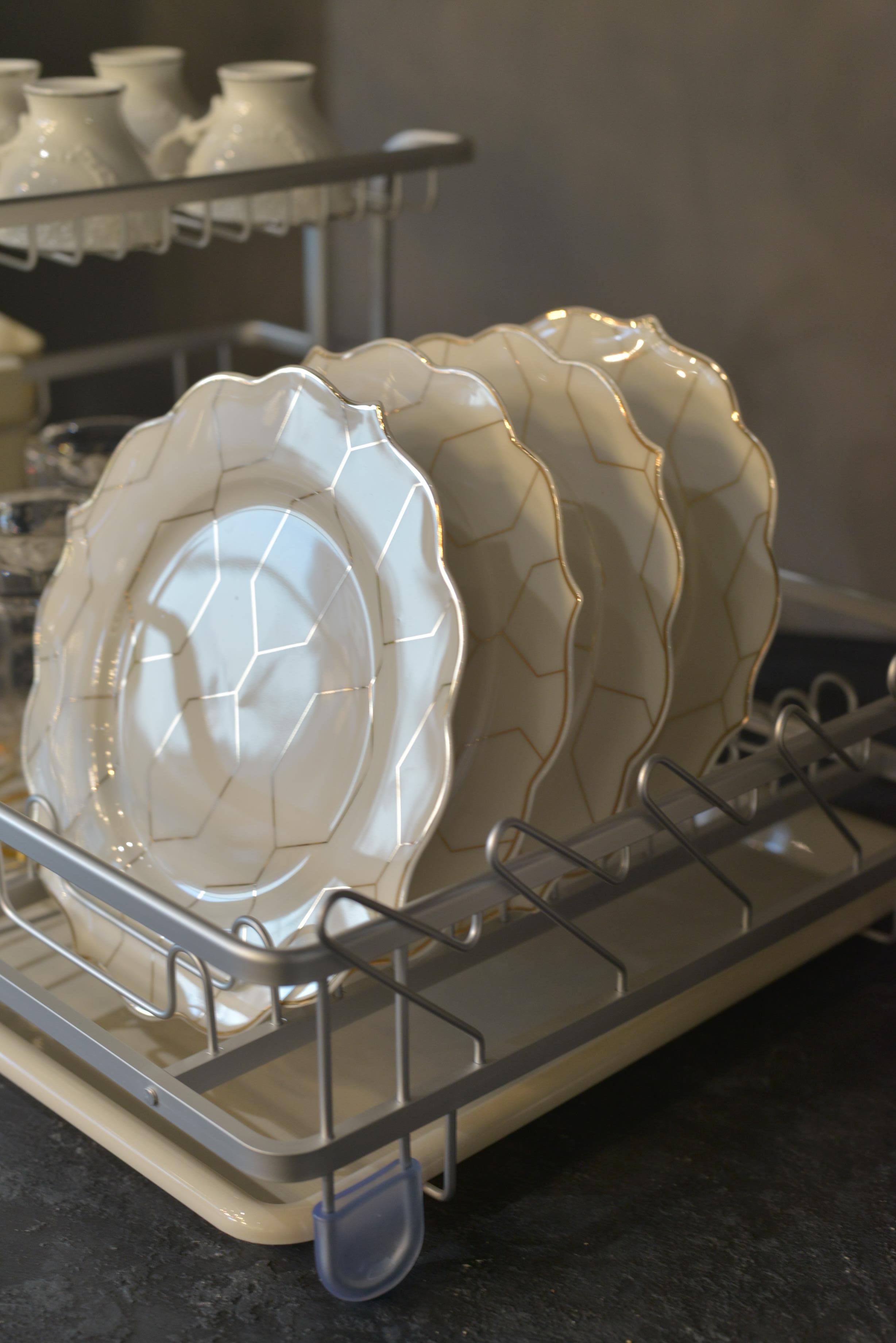 Paslanmaz Alüminyum 2 Katlı Bulaşıklık 