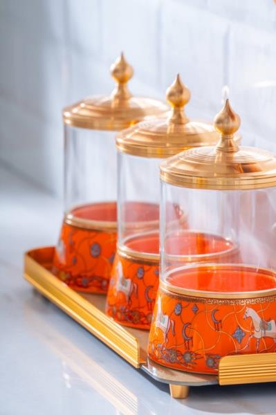 Passifolia 4 Parça Cam Tepsili Baharat Seti