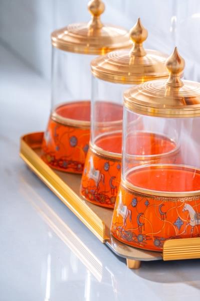 Passifolia 4 Parça Cam Tepsili Baharat Seti