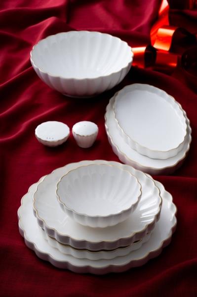 Passion 6 Kişilik 29 Parça Gold Yaldızlı Beyaz Porselen Yemek Takımı