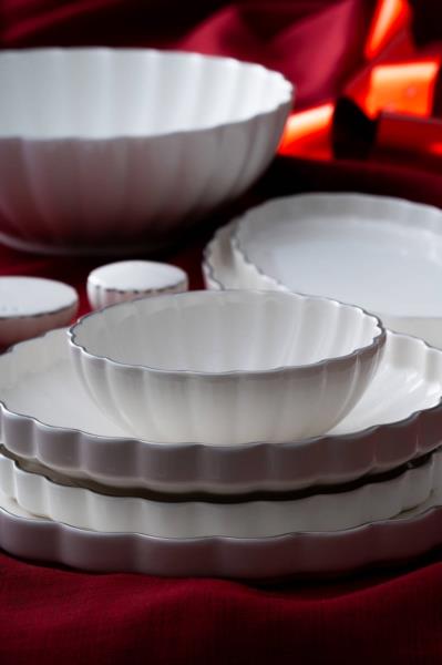 Passion 6 Kişilik 29 Parça Silver Yaldızlı Beyaz Porselen Yemek Takımı