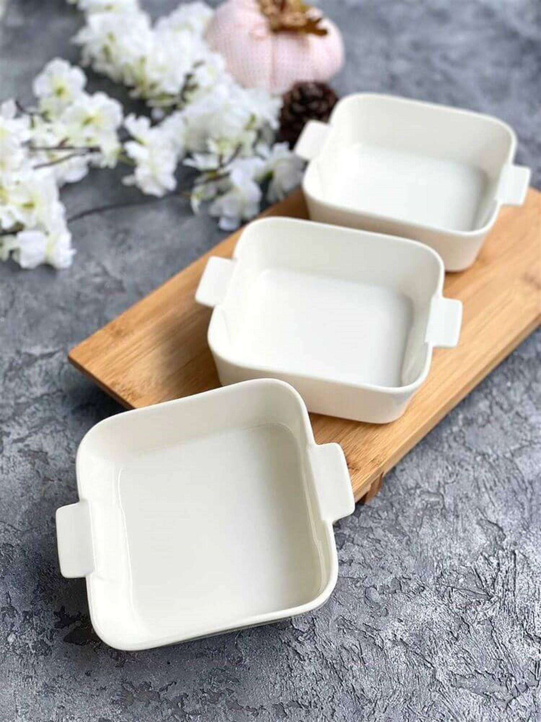 Porselen Kare Kase 3 Lü