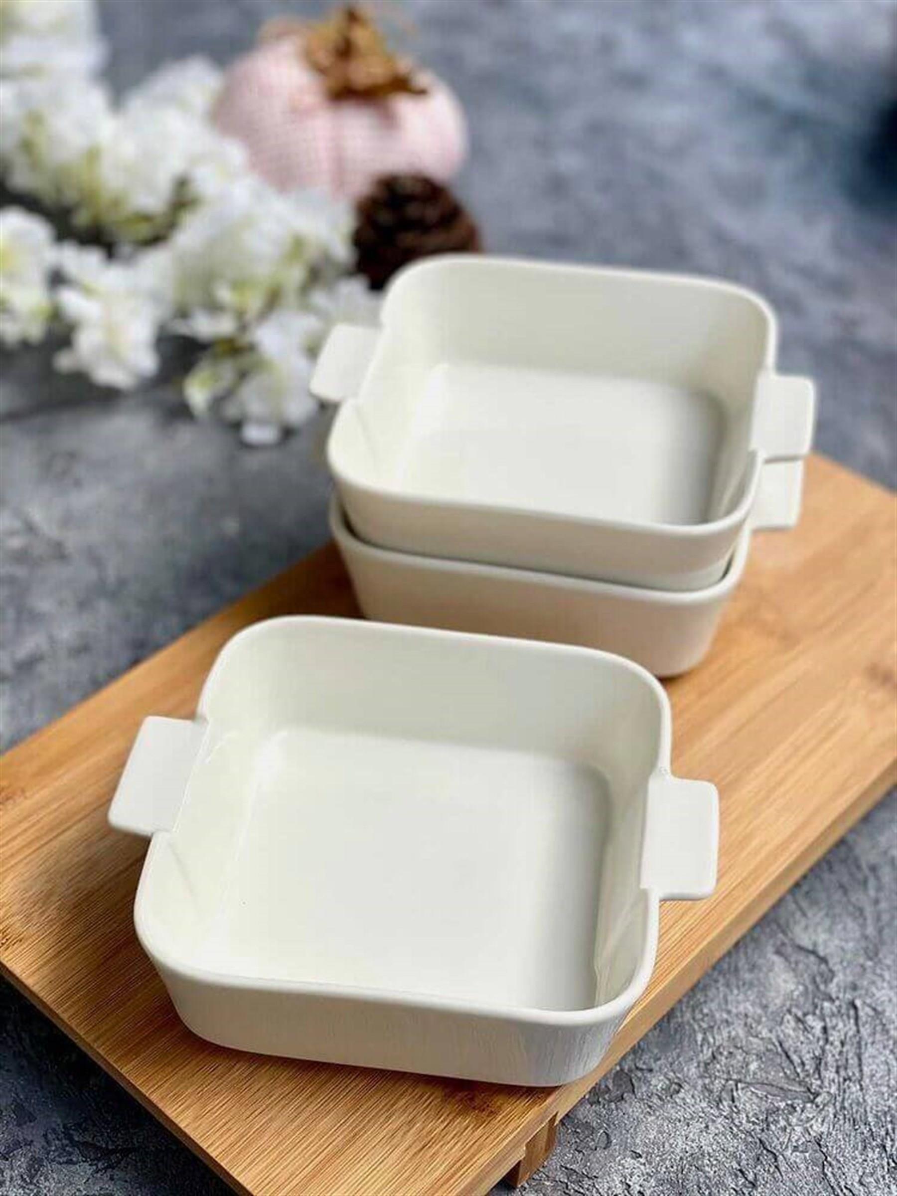 Porselen Kare Kase 3 Lü