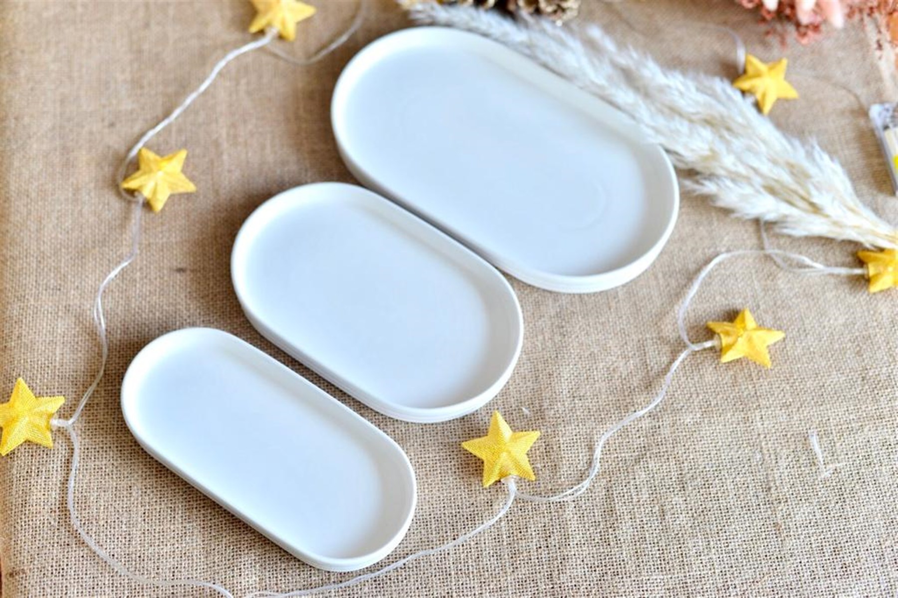 Porselen Oval Tabak 20 CM x 12 CM