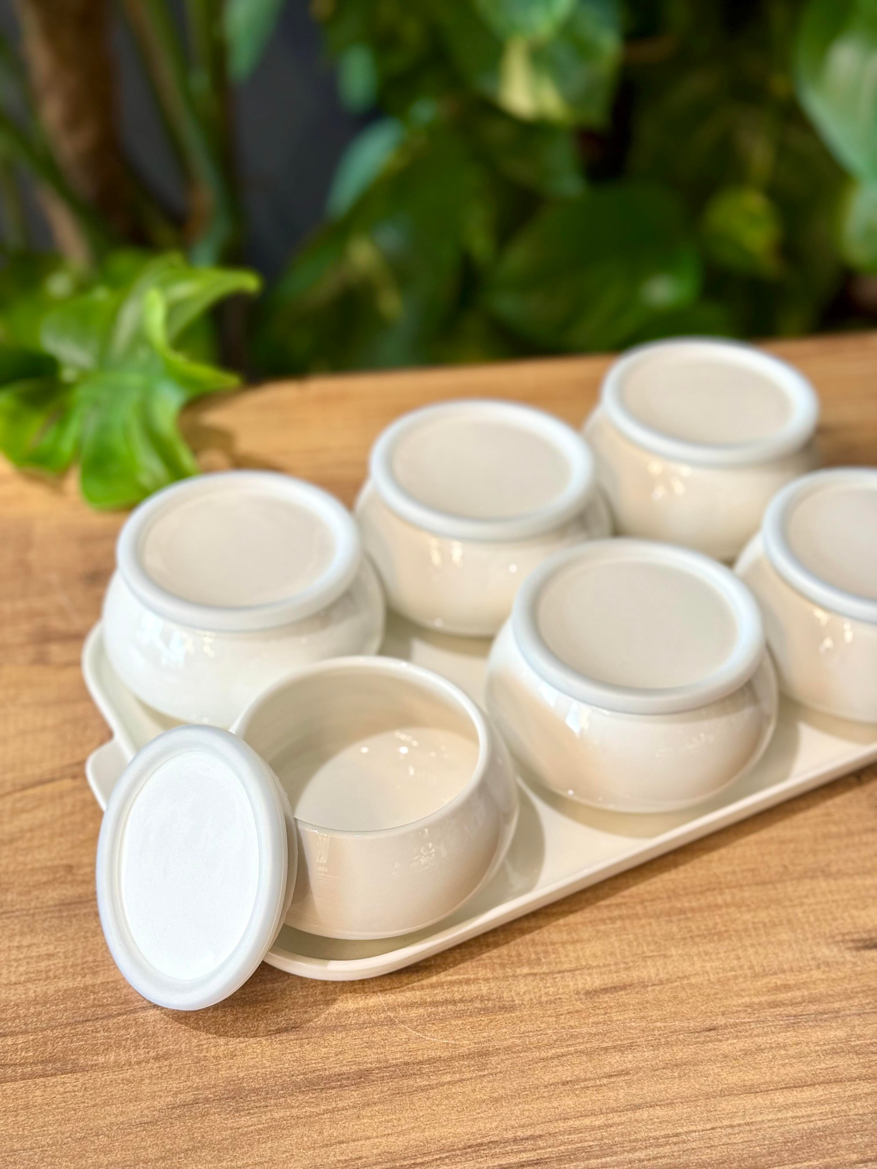 Porselen Tepsili 6 lı Kahvaltı Seti