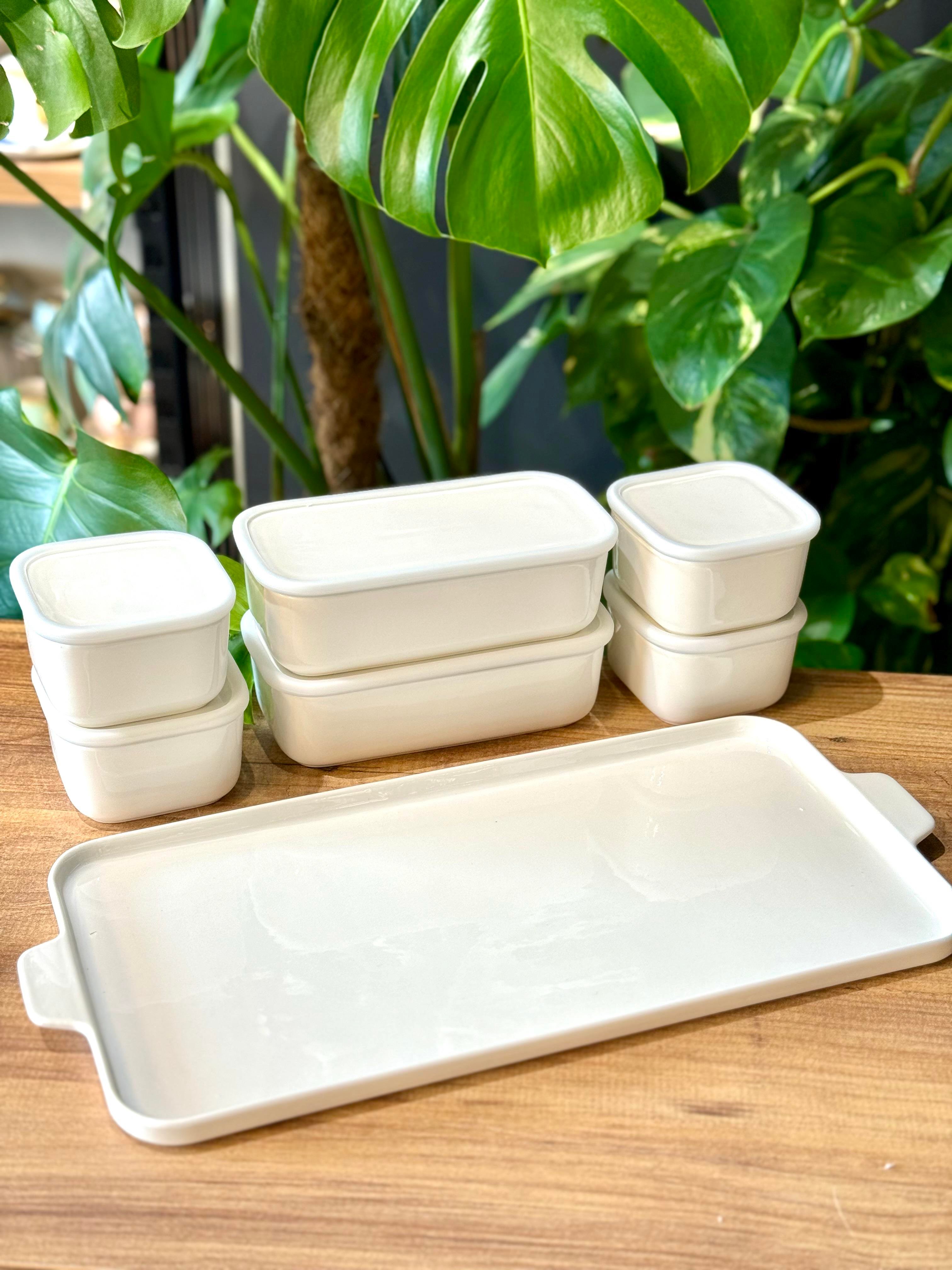 Porselen Tepsili 6 lı Kahvaltı Seti