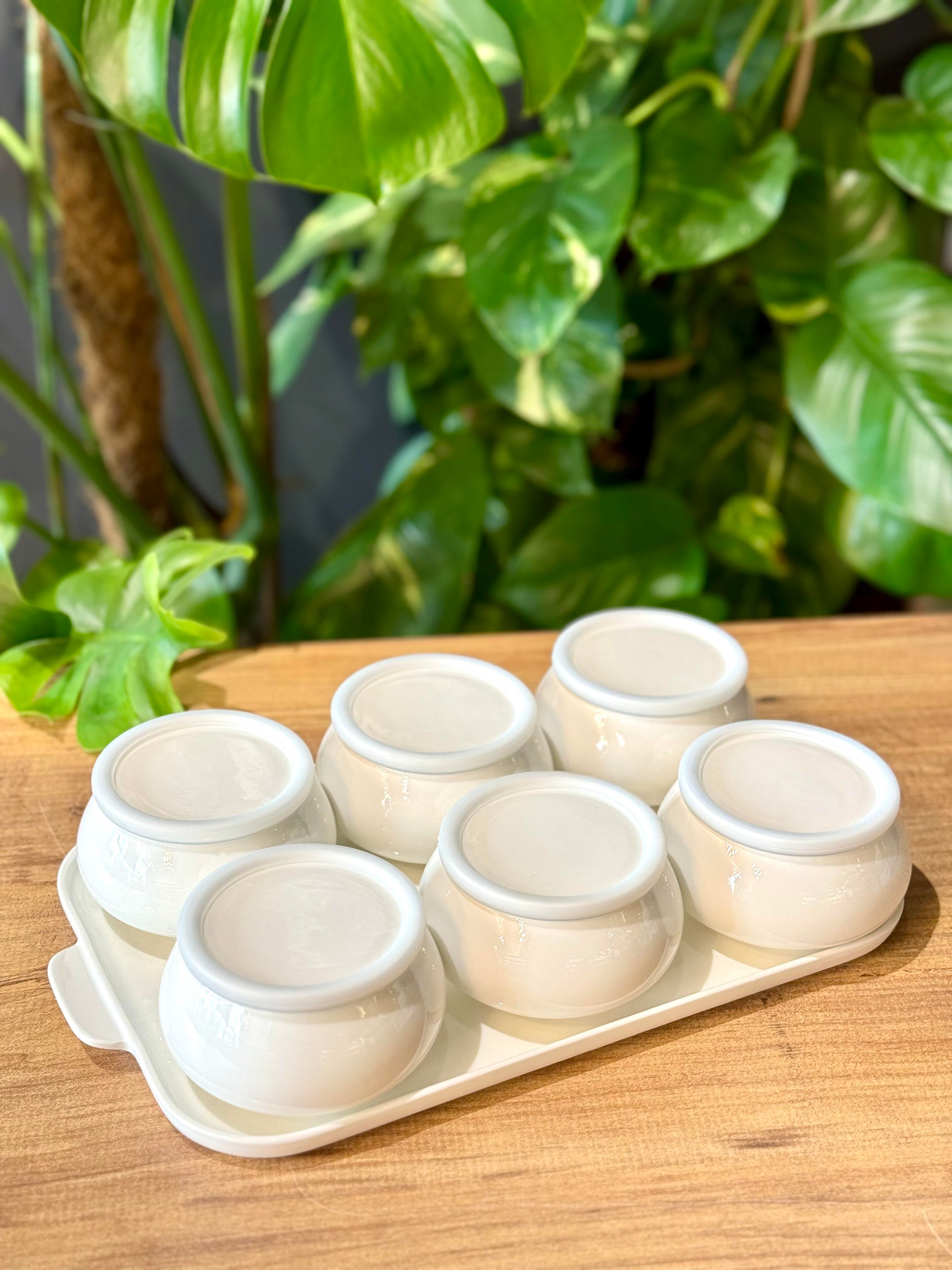 Porselen Tepsili 6 lı Kahvaltı Seti