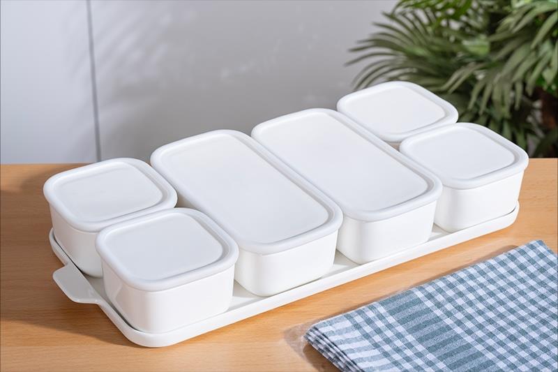 Porselen Tepsili 6 lı Kahvaltı Seti