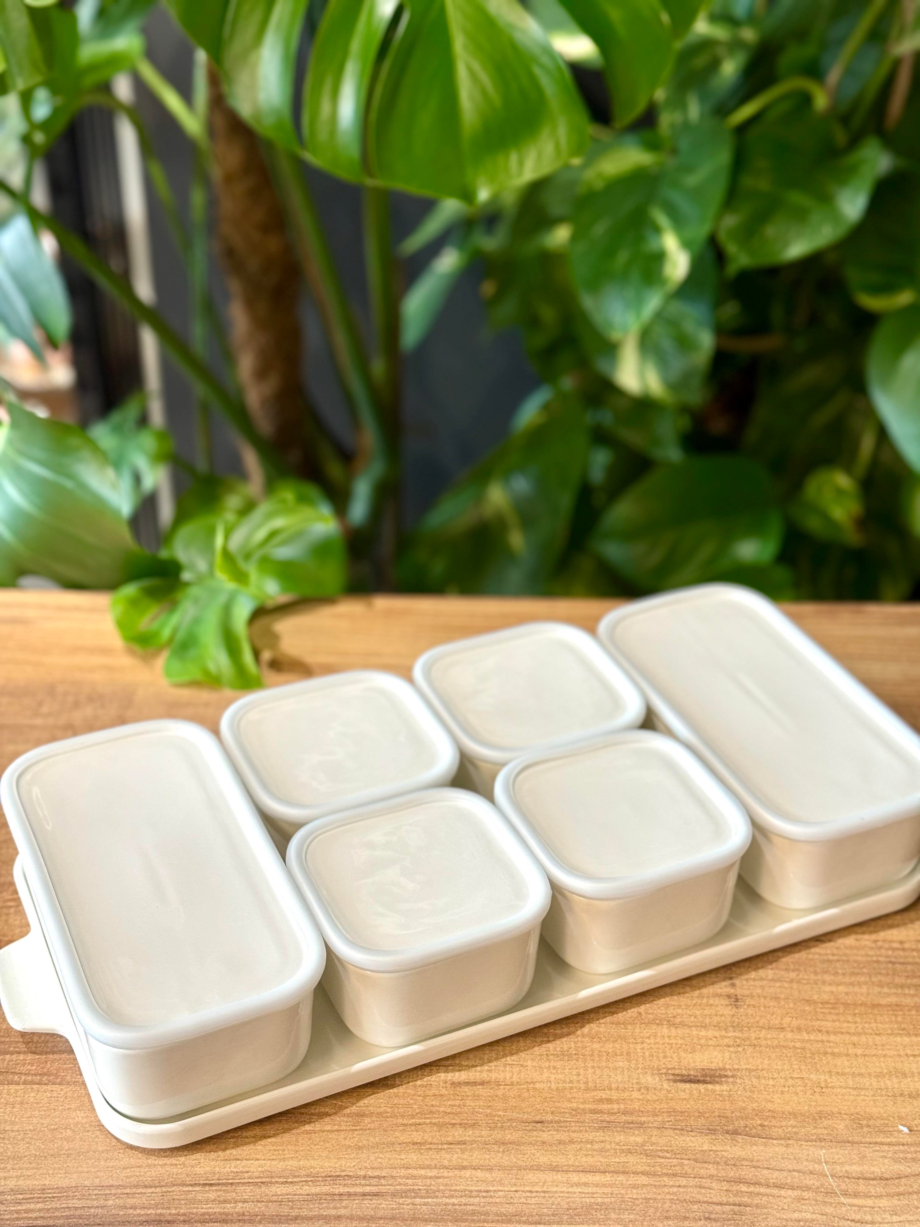 Porselen Tepsili 6 lı Kahvaltı Seti