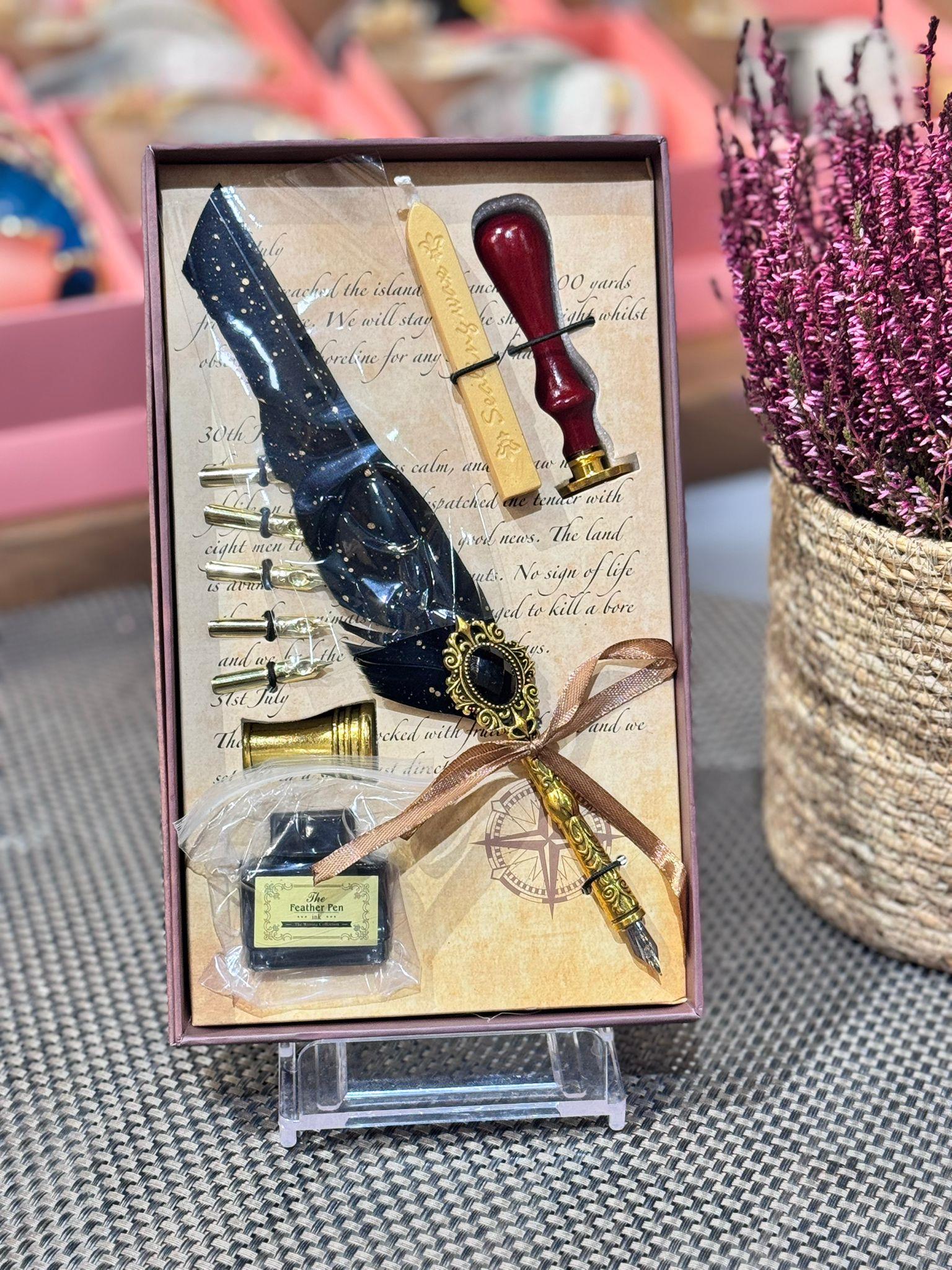 Pusula Tüylü Mürekkepli Kalem Seti