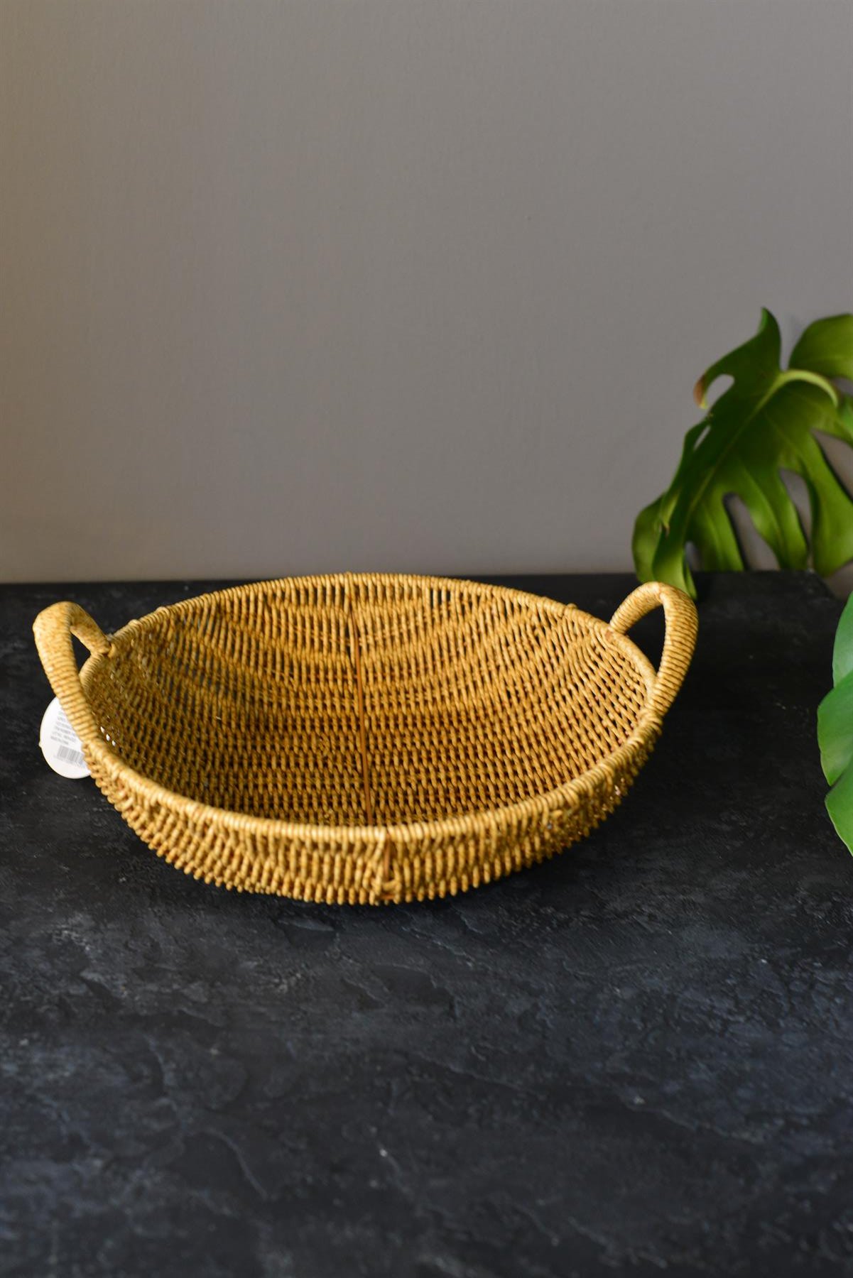 Rattan Kulplu Yuvarlak Ekmeklik