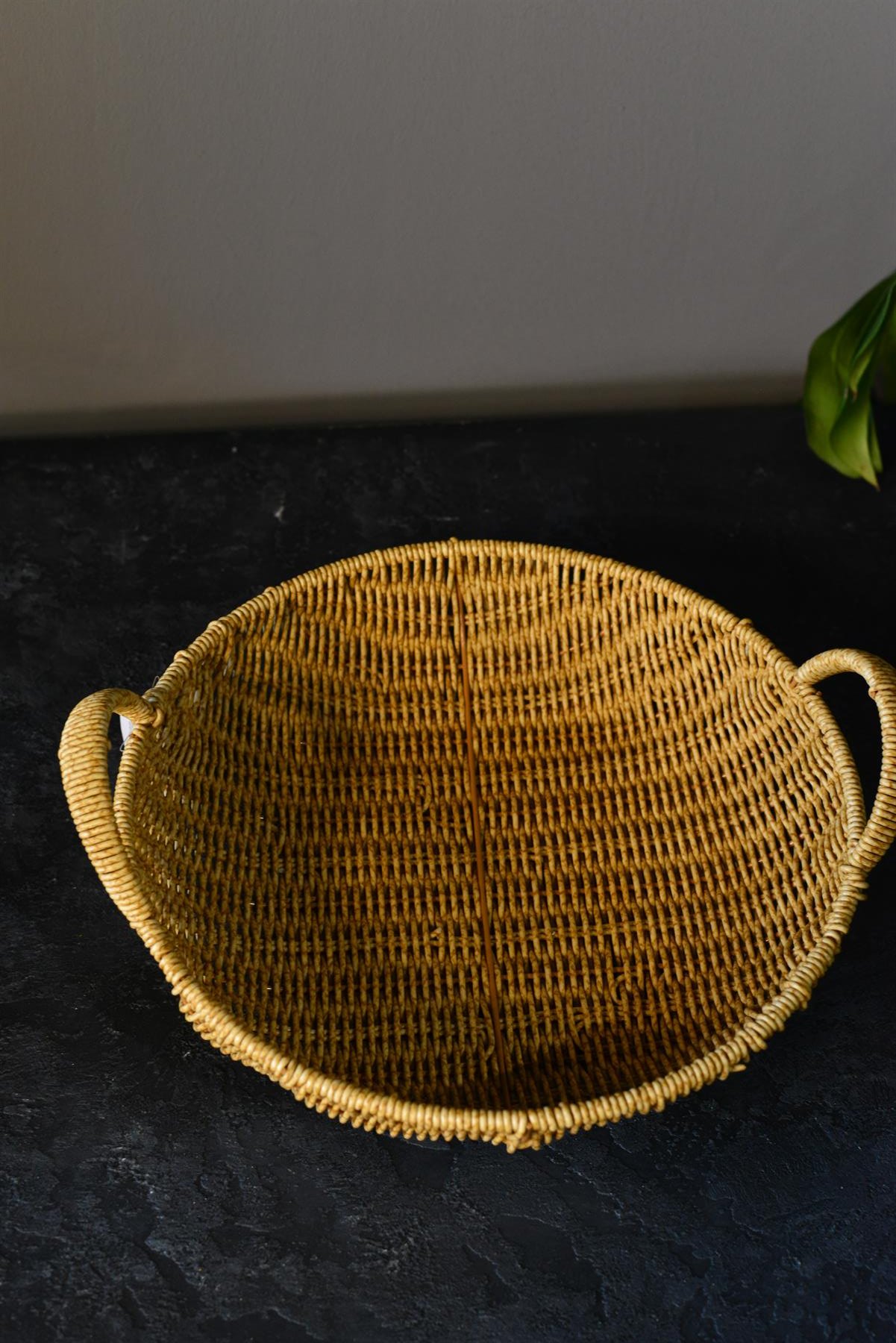 Rattan Kulplu Yuvarlak Ekmeklik