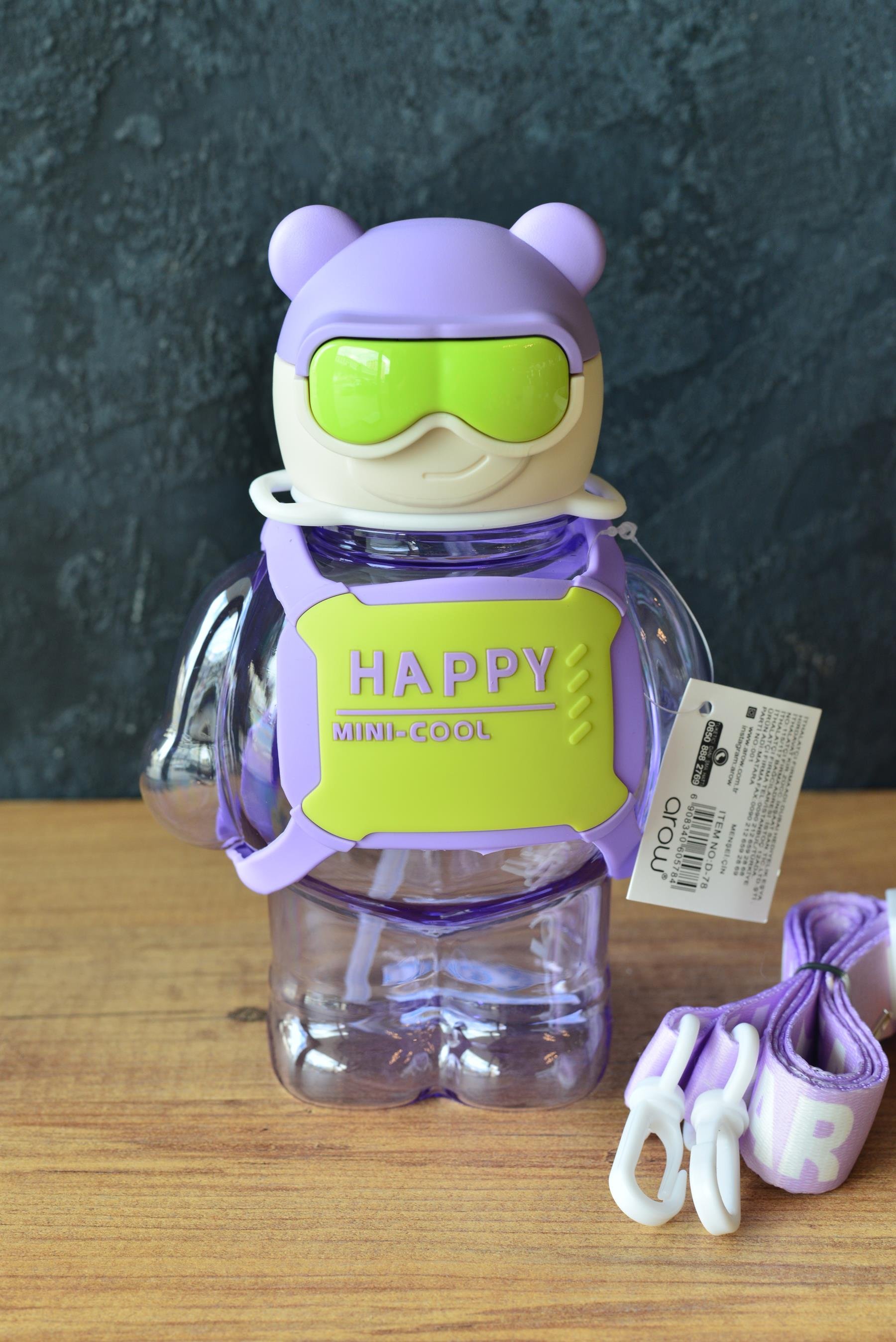 Robocop Çocuk Su Matarası 700 ML / Lila