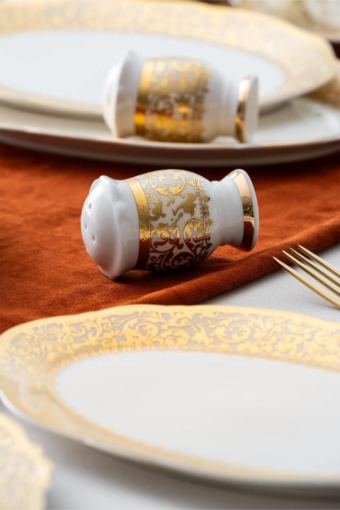 Romeo 60 Parça 12 Kişilik Gold Porselen Yemek Takımı