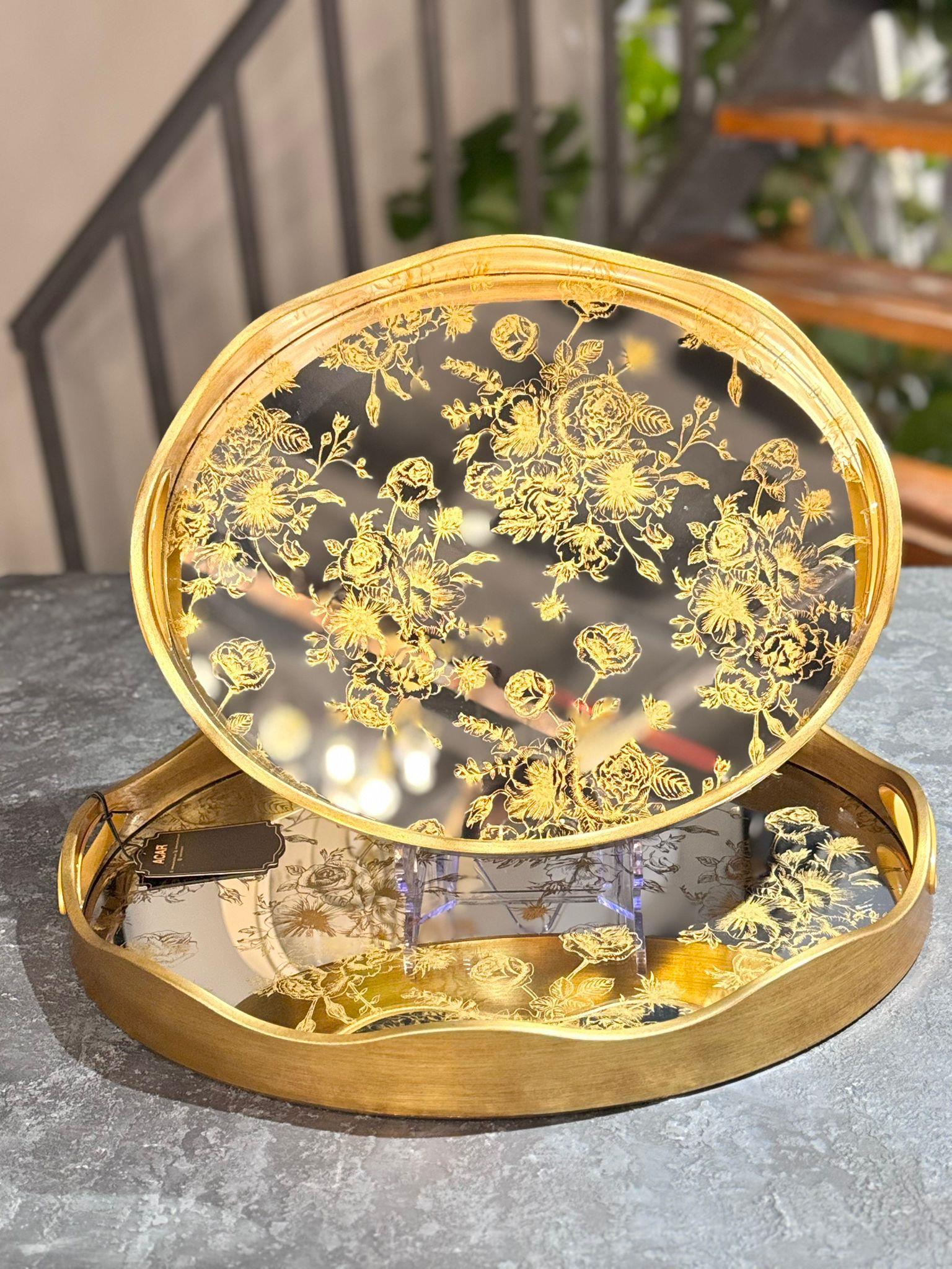 Rosa 2 li Cam Tepsi Seti