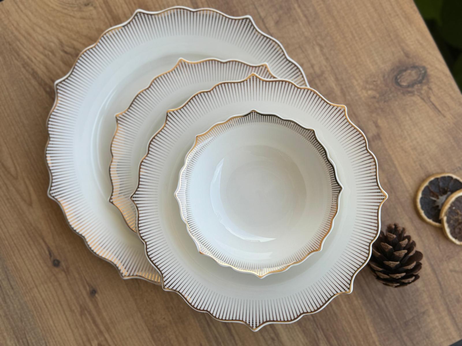 Rosario 6 Kişilik 24 Parça Porselen Yemek Takımı