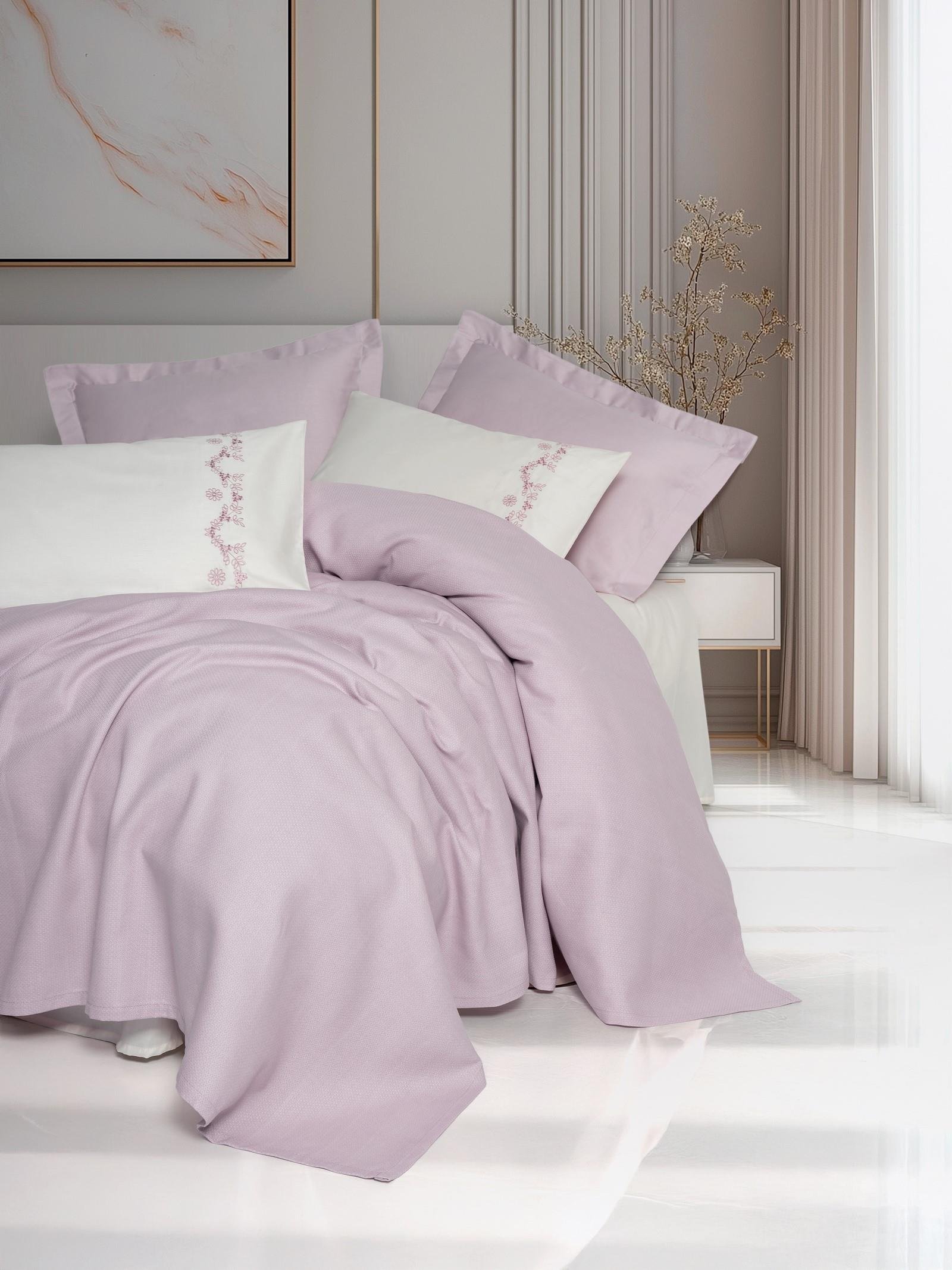 Serenity Bambu Çift Kişilik Pike Takımı Vaila Lila