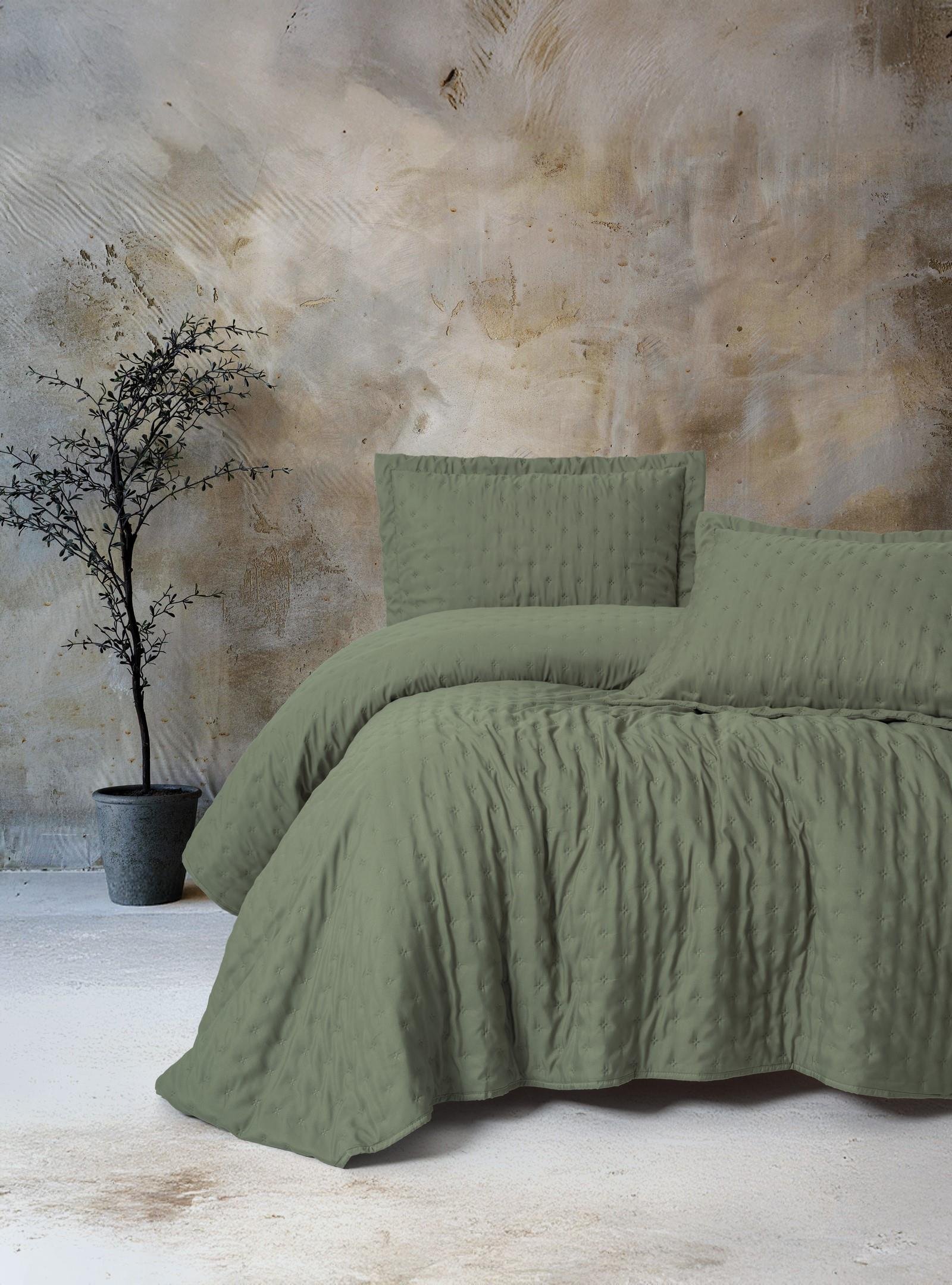 Serra Çift Kişilik Yatak Örtüsü Niva Adaçayı