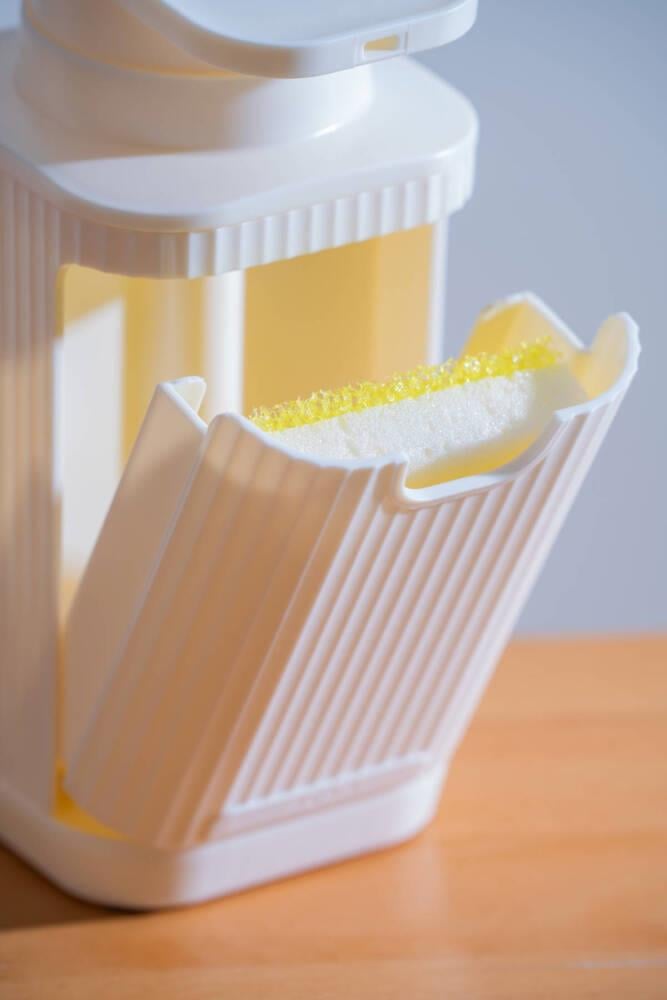 Snoppy Sünger Hazneli Sıvı Sabunluk - Beyaz