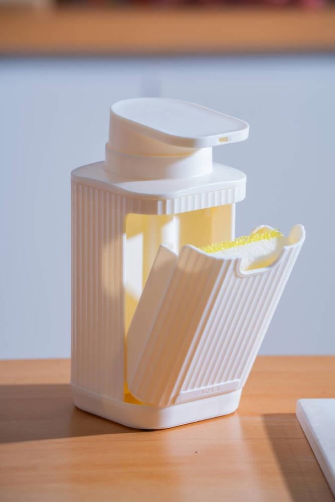 Snoppy Sünger Hazneli Sıvı Sabunluk - Beyaz