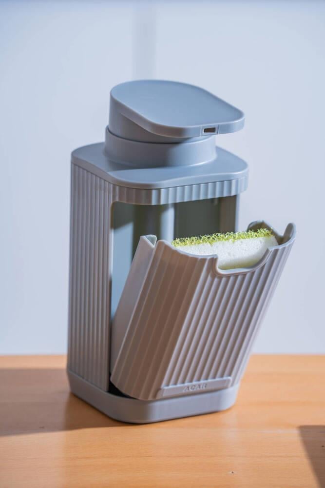 Snoppy Sünger Hazneli Sıvı Sabunluk - Gri