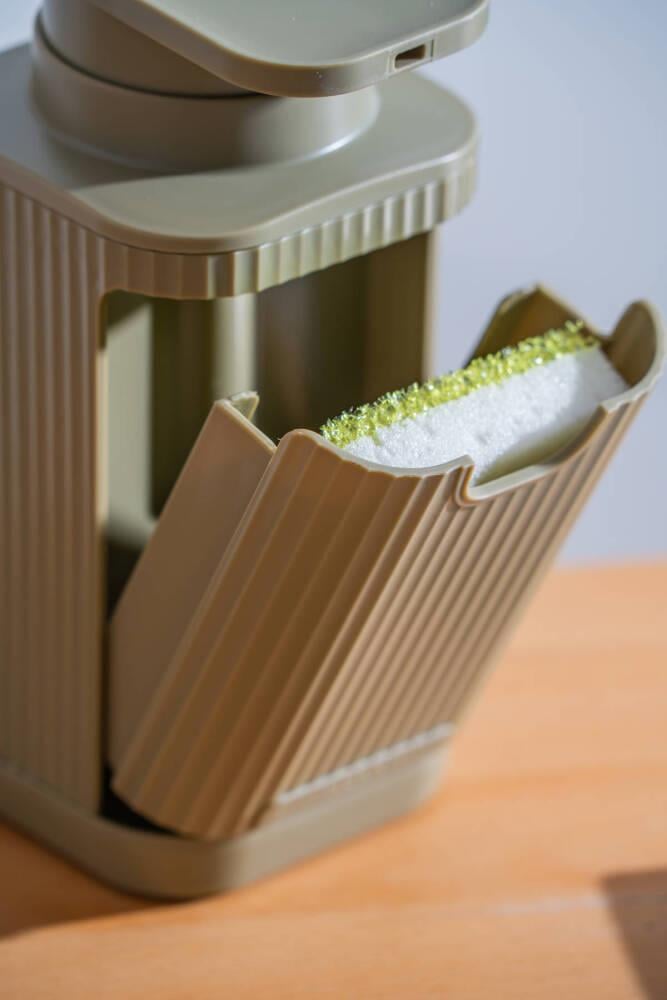 Snoppy Sünger Hazneli Sıvı Sabunluk - Haki