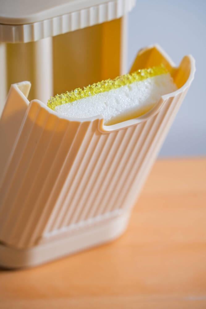 Snoppy Sünger Hazneli Sıvı Sabunluk - Krem