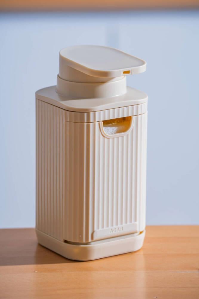 Snoppy Sünger Hazneli Sıvı Sabunluk - Krem