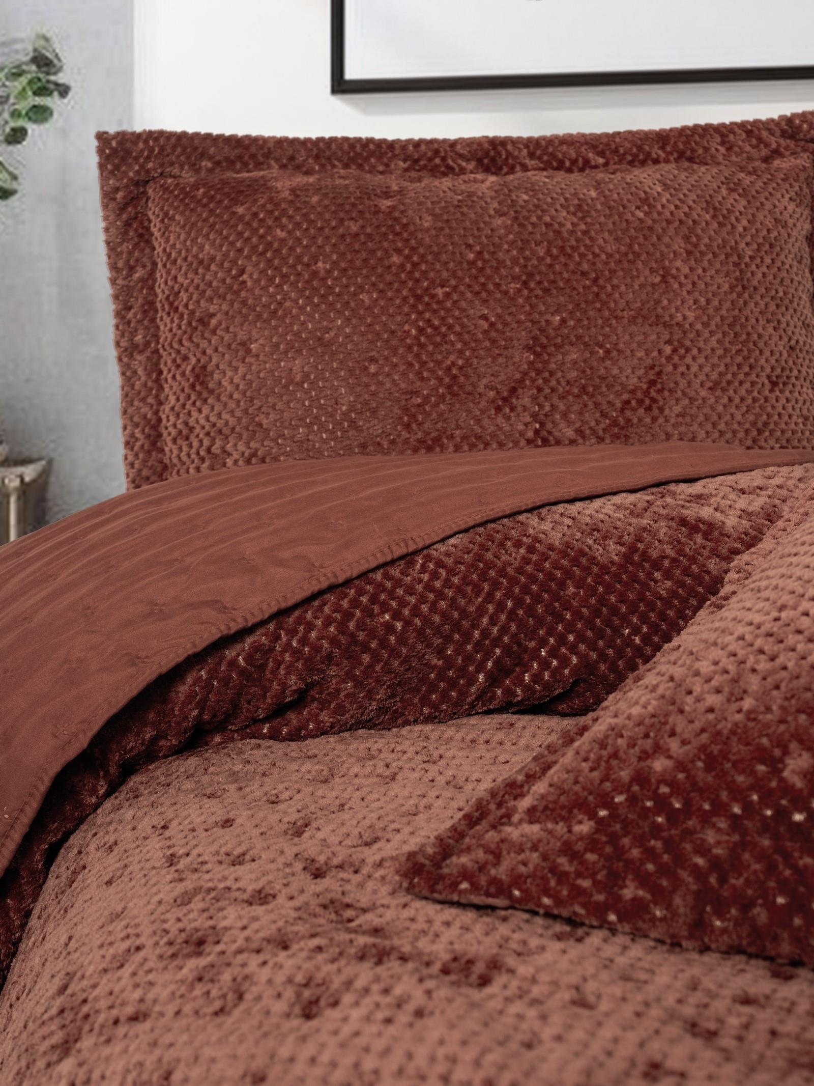 Softnest Çift Kişilik Yatak Örtüsü Boleta Kiremit