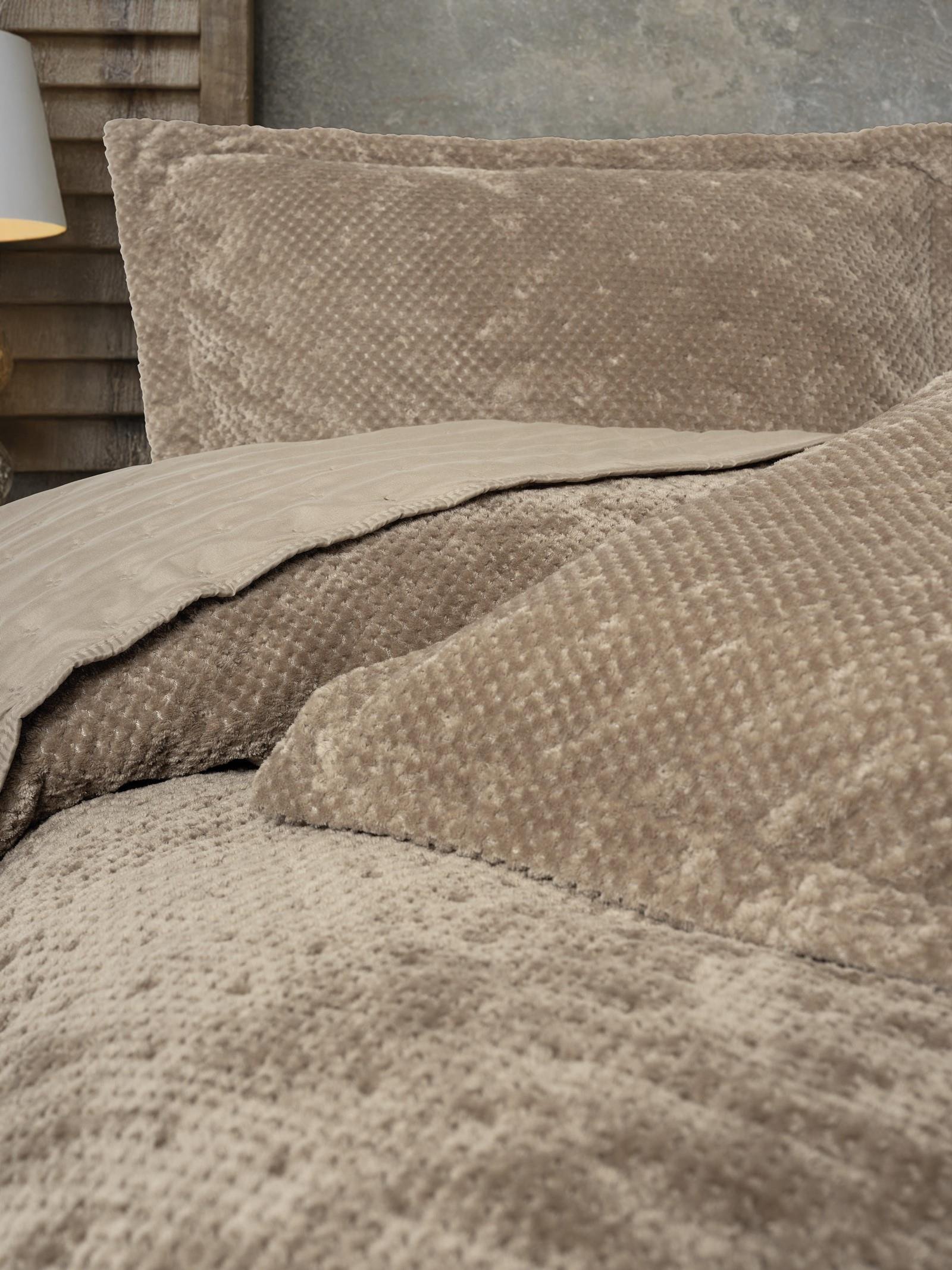 Softnest Tek Kişilik Yatak Örtüsü Boleta Bej