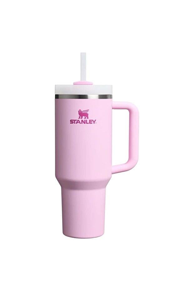 Stanley The Quencher H2.O FlowState™ Tumbler Pipetli Termos Bardak 1.18 Lt - Cherry Blossom