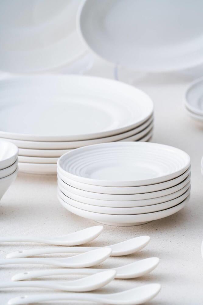 Titania 6 Kişilik 31 Parça Beyaz Porselen Kahvaltı Takımı Takımı