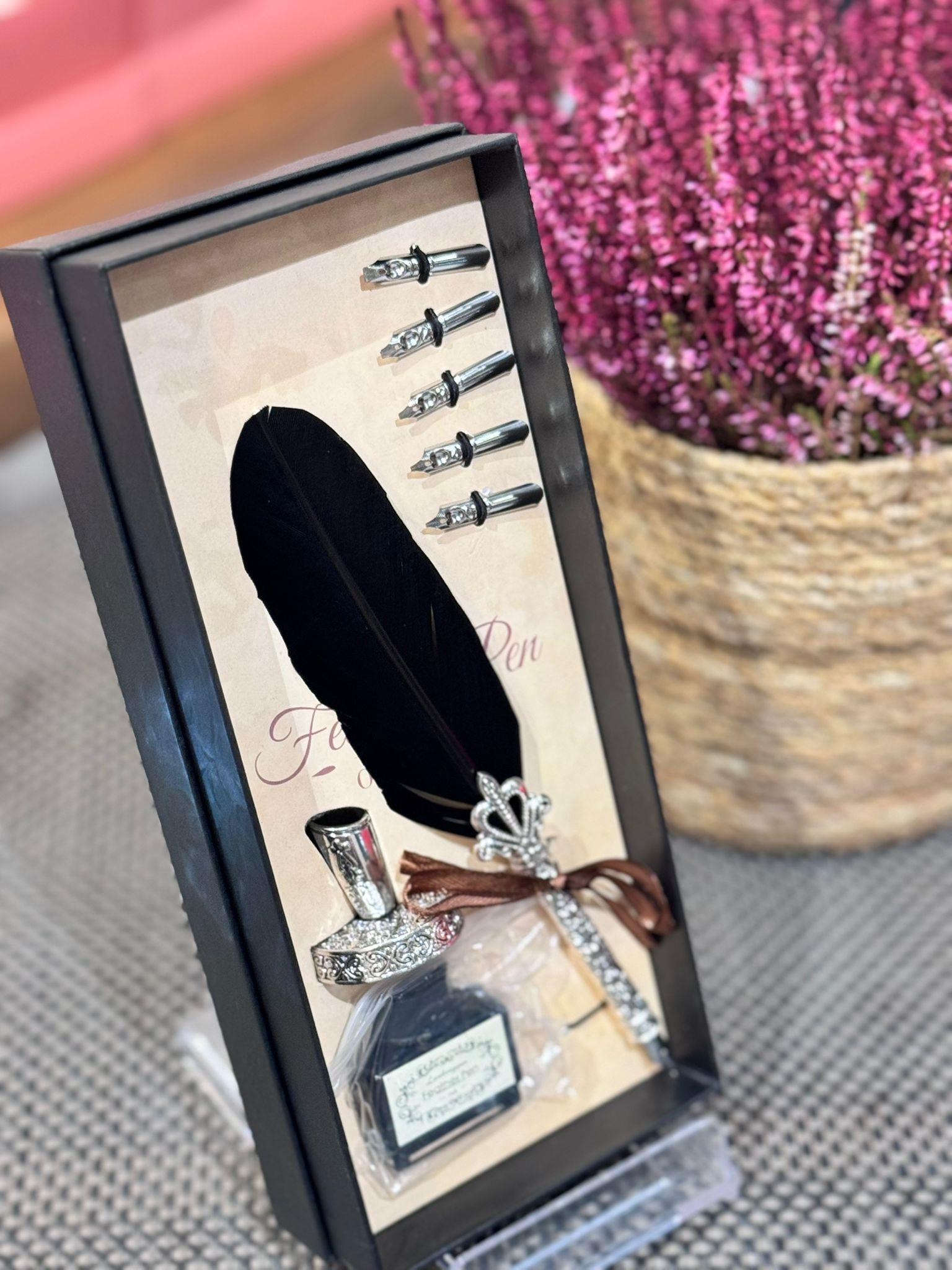 Tüylü Mürekkepli Kalem Seti