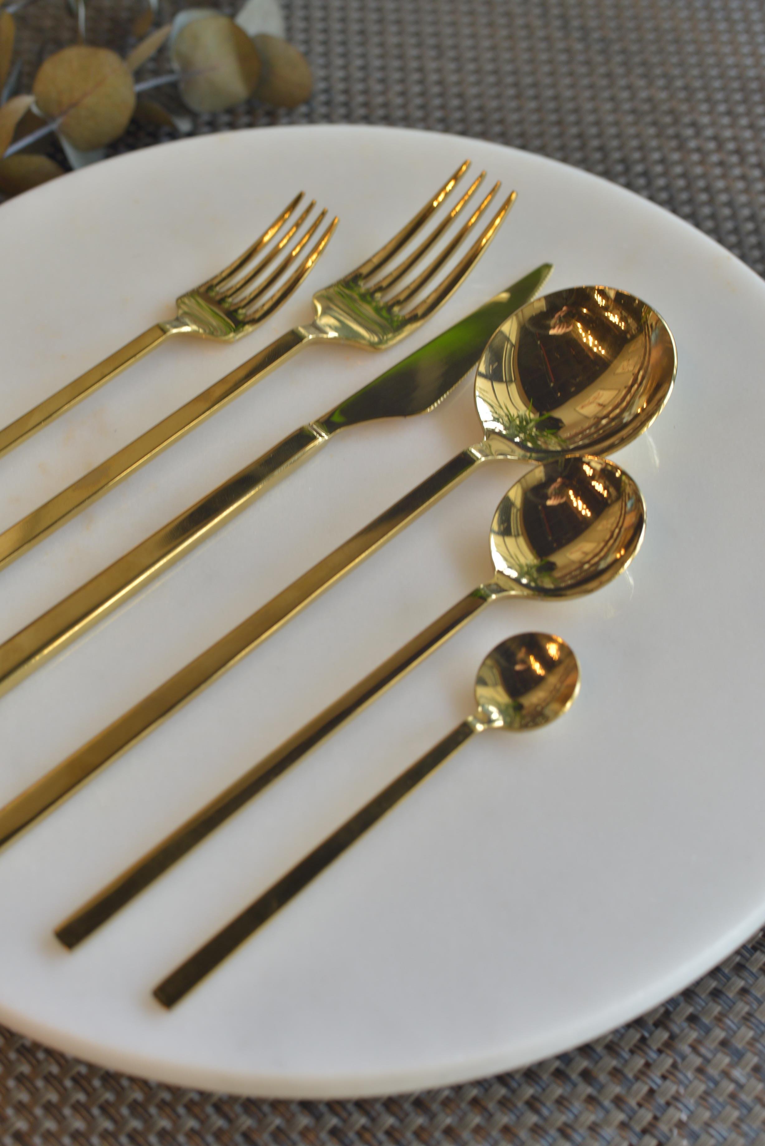 Venedik 36 Parça Gold Çatal Kaşık Takımı