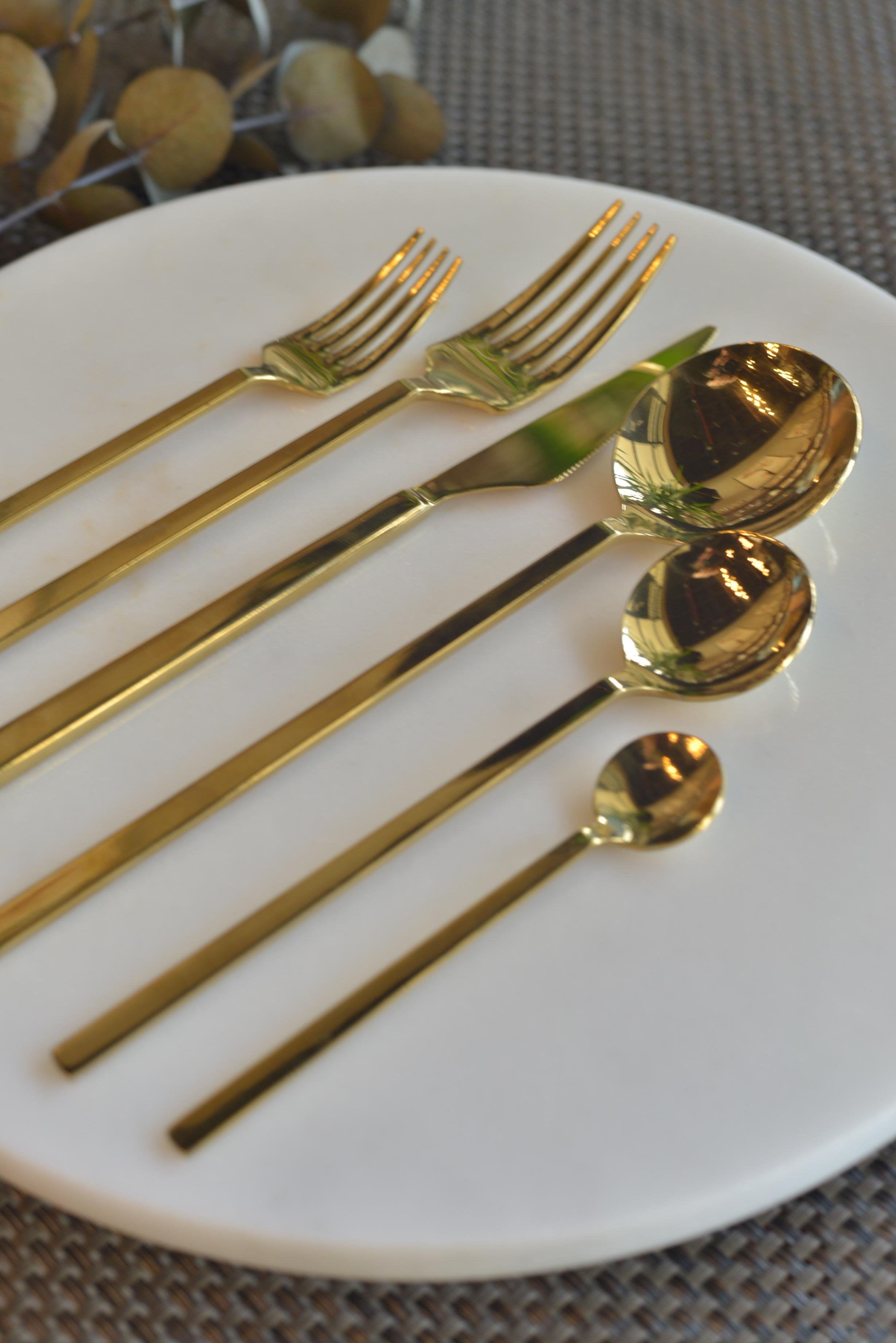 Venedik 36 Parça Gold Çatal Kaşık Takımı