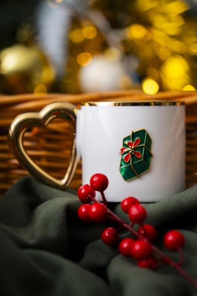 Vermont Yeşil Paket Porselen Kupa - 1 Adet 