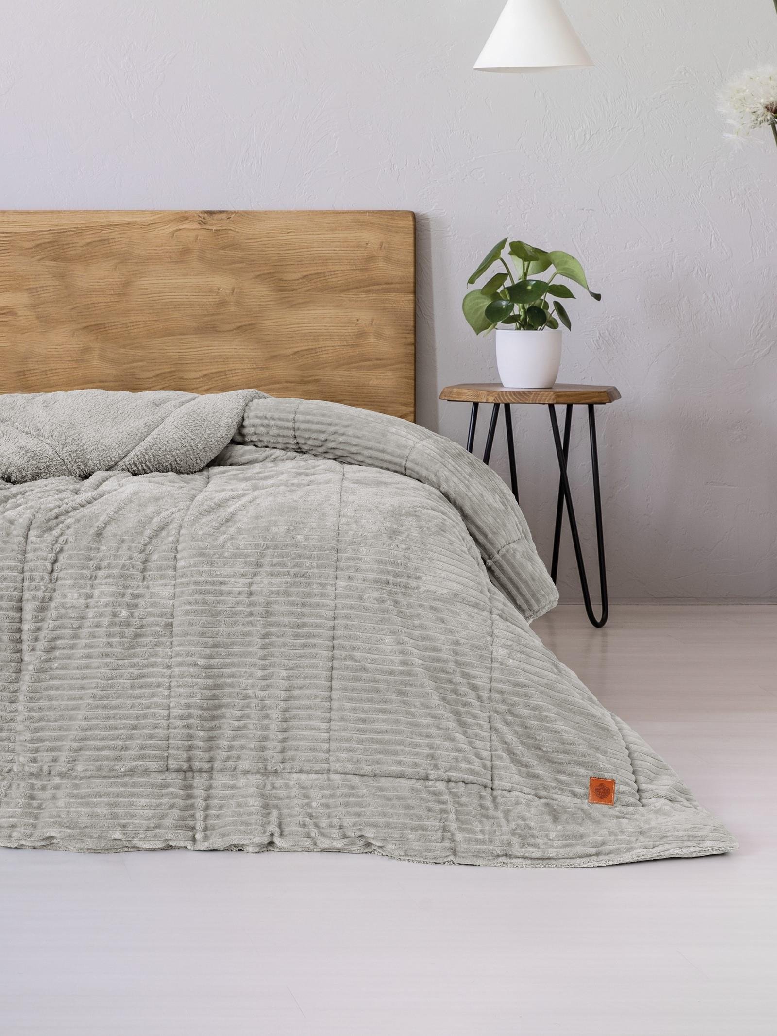 Wave Tek Kişilik Yorgan Gri 155x215 cm