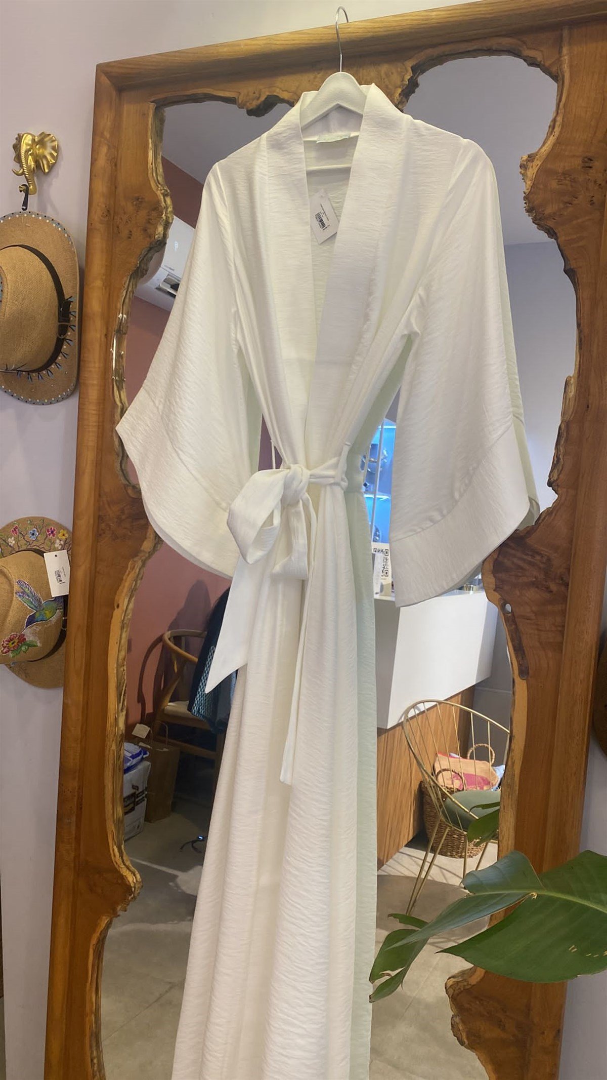 Erw's Ekru Maxi Kimono Elbise