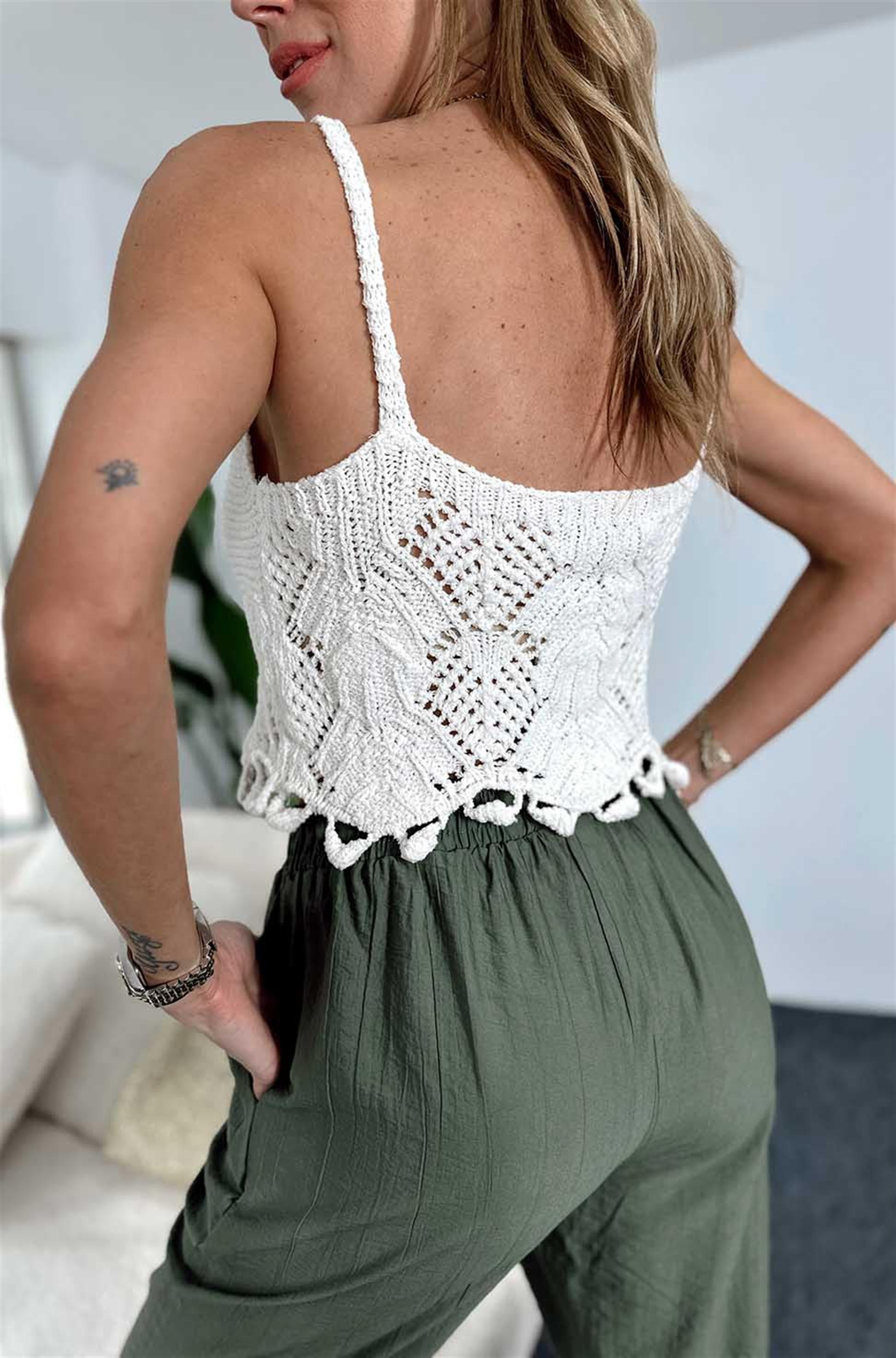 1. Sınıf Kalite Tasarım Örme Detaylı Askılı Büstiyer Ekru