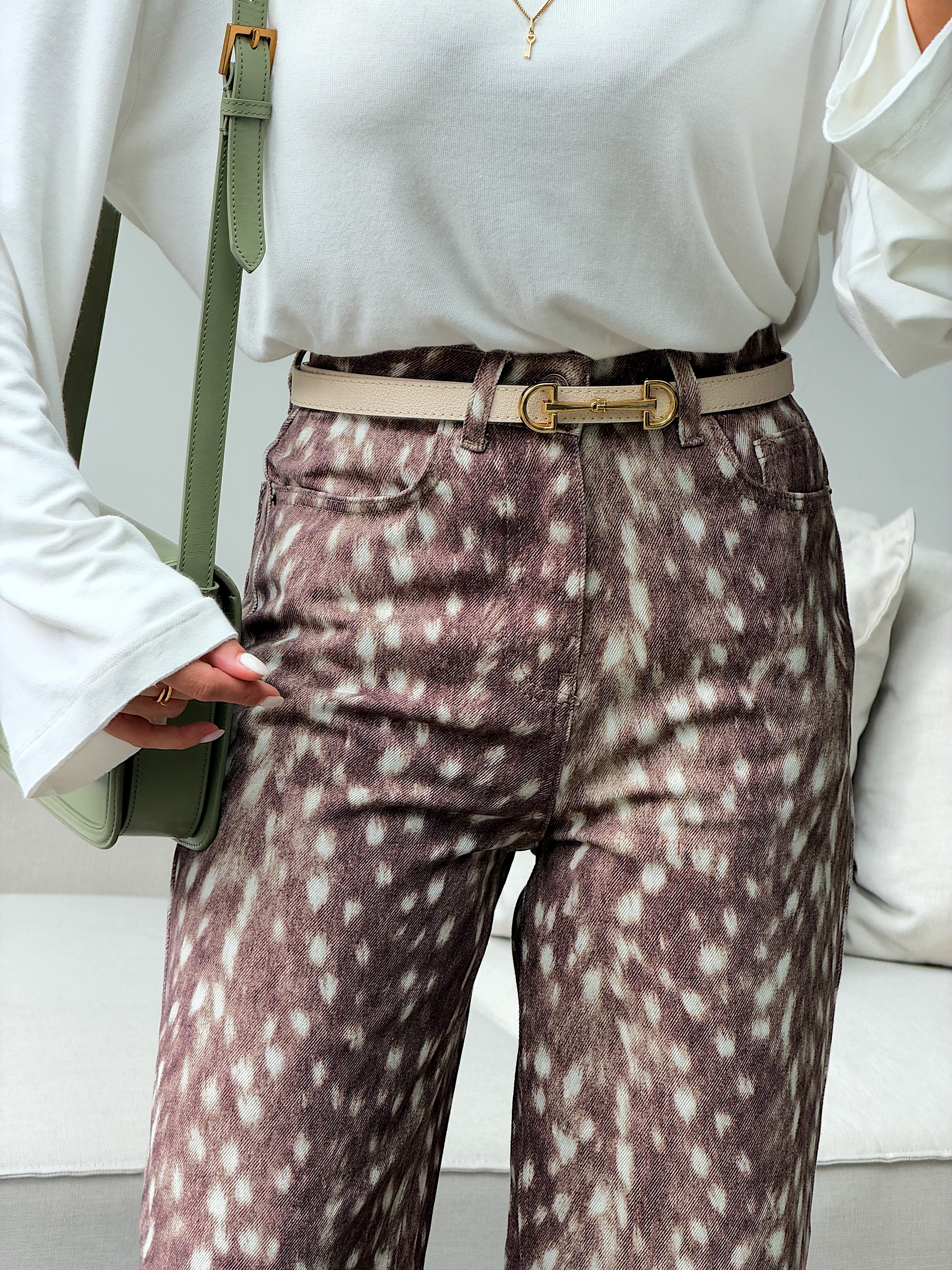 Bambi Desen Lüx Kalite Jean Pantolon 
