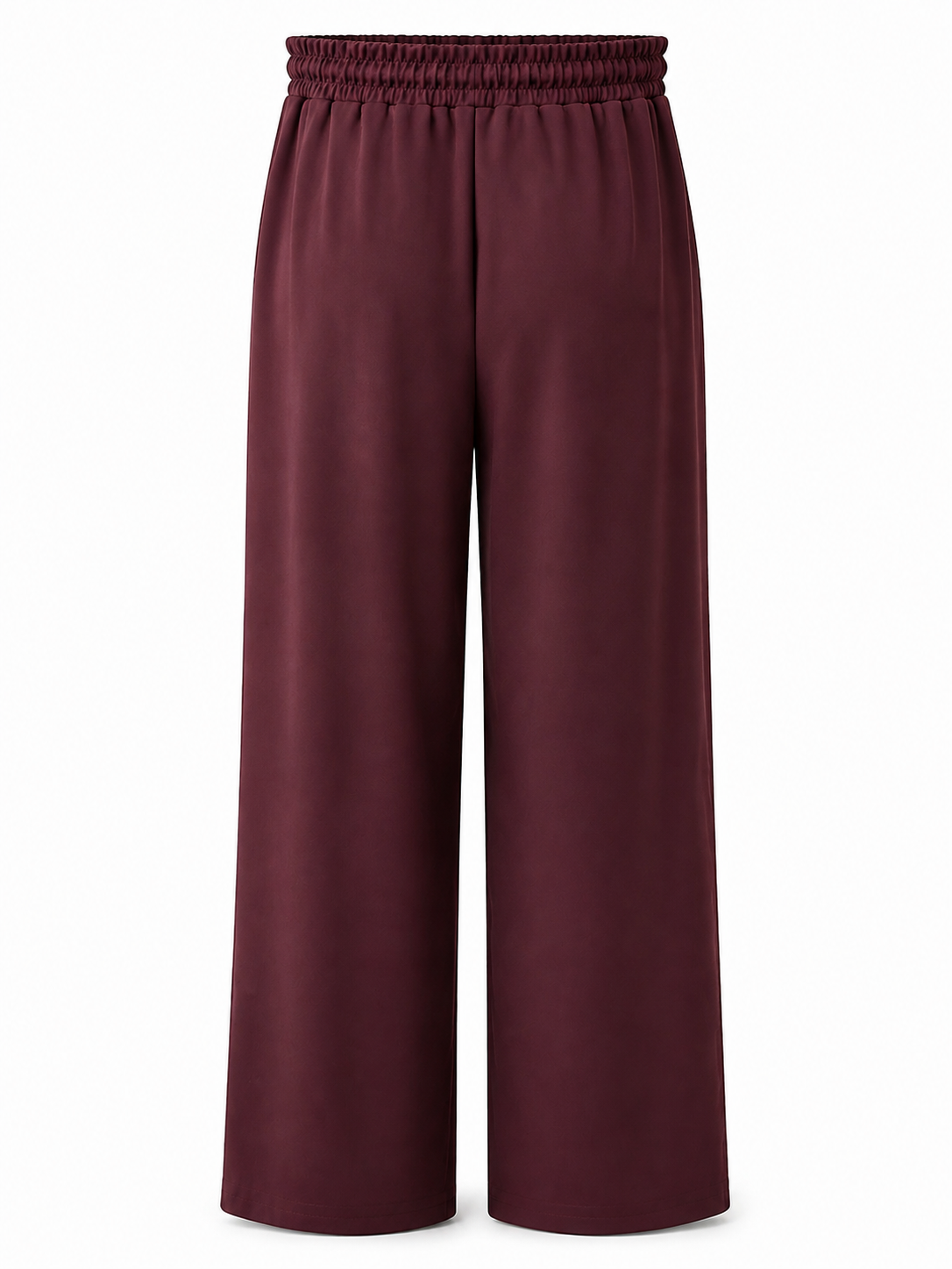 Bel Bağlamalı Cepli Modal Kumaş Pantolon Bordo