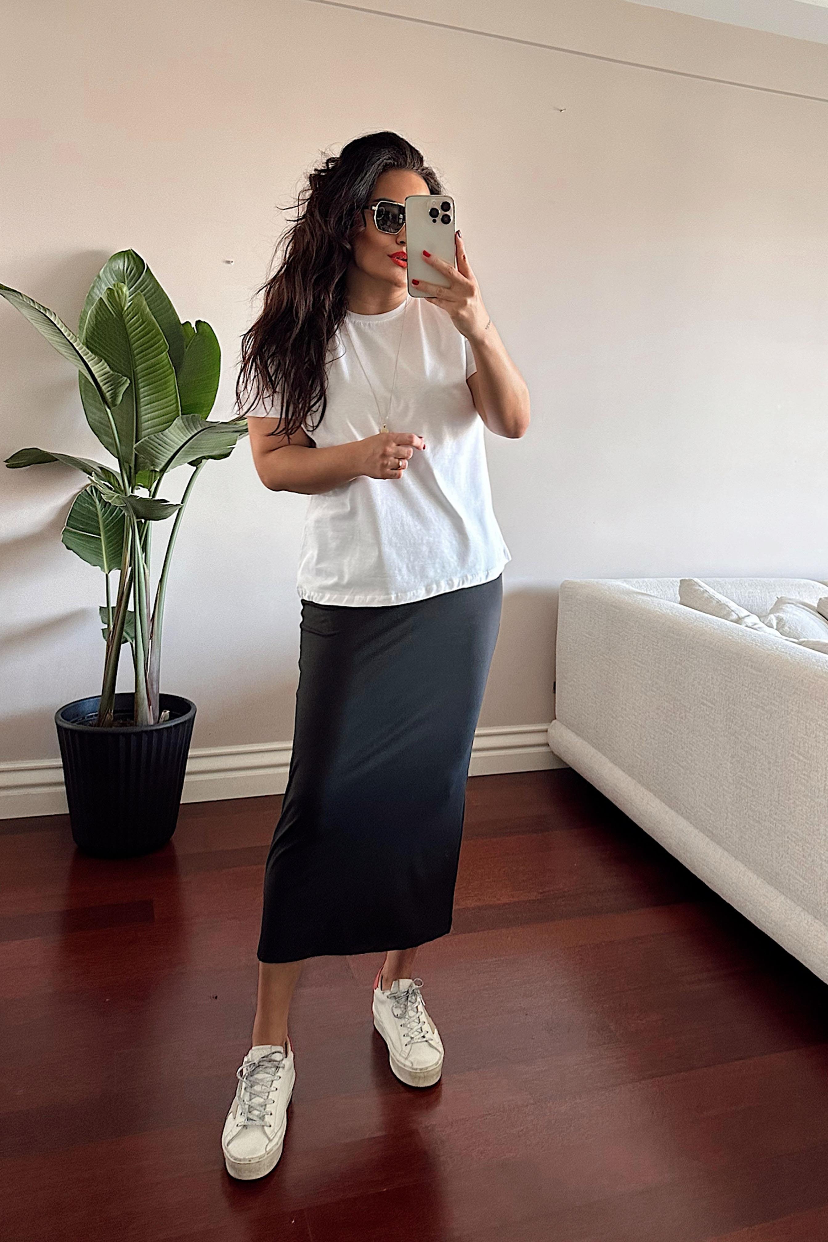 Bisiklet Yaka Basic Tişört Beyaz