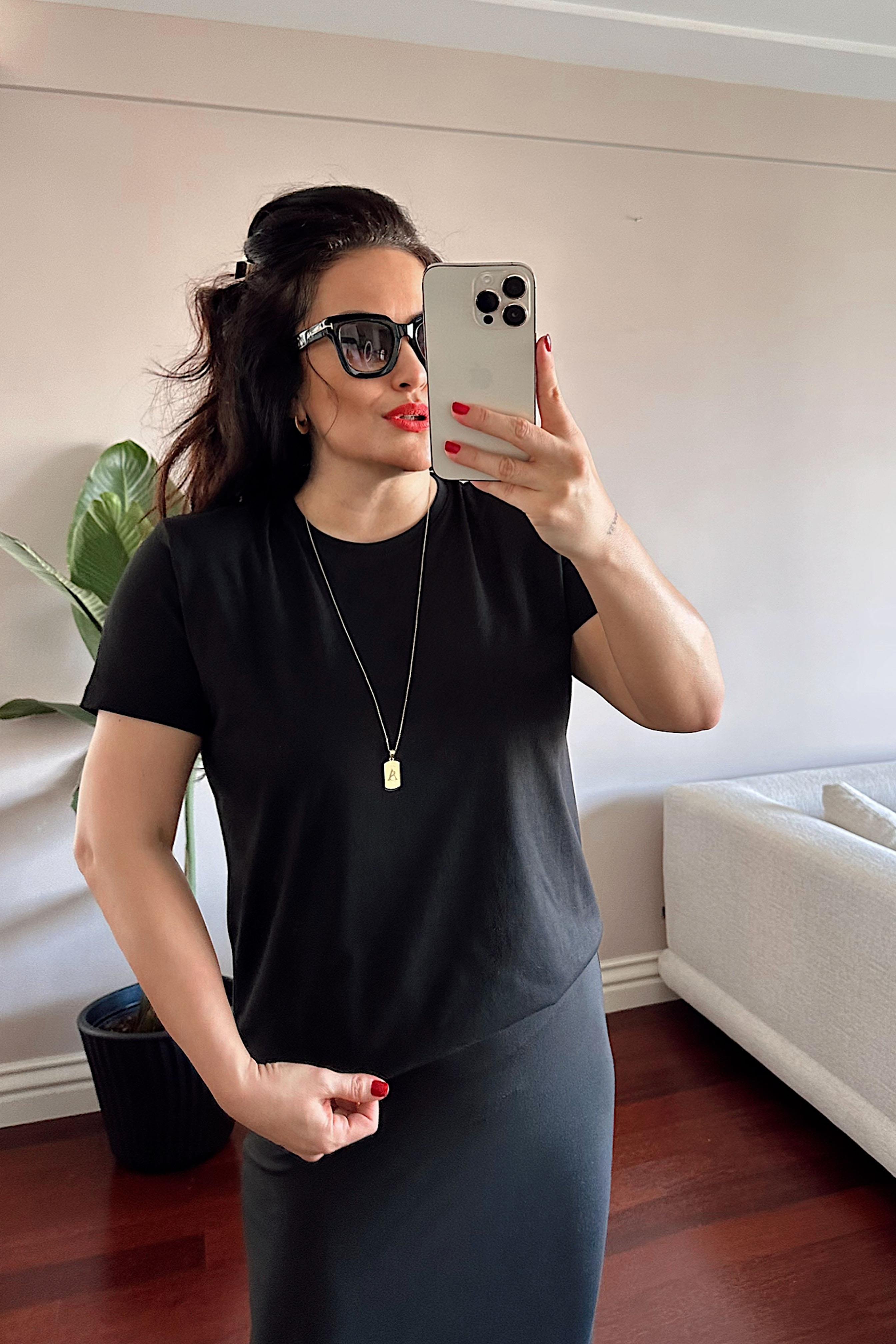 Bisiklet Yaka Basic Tişört Siyah