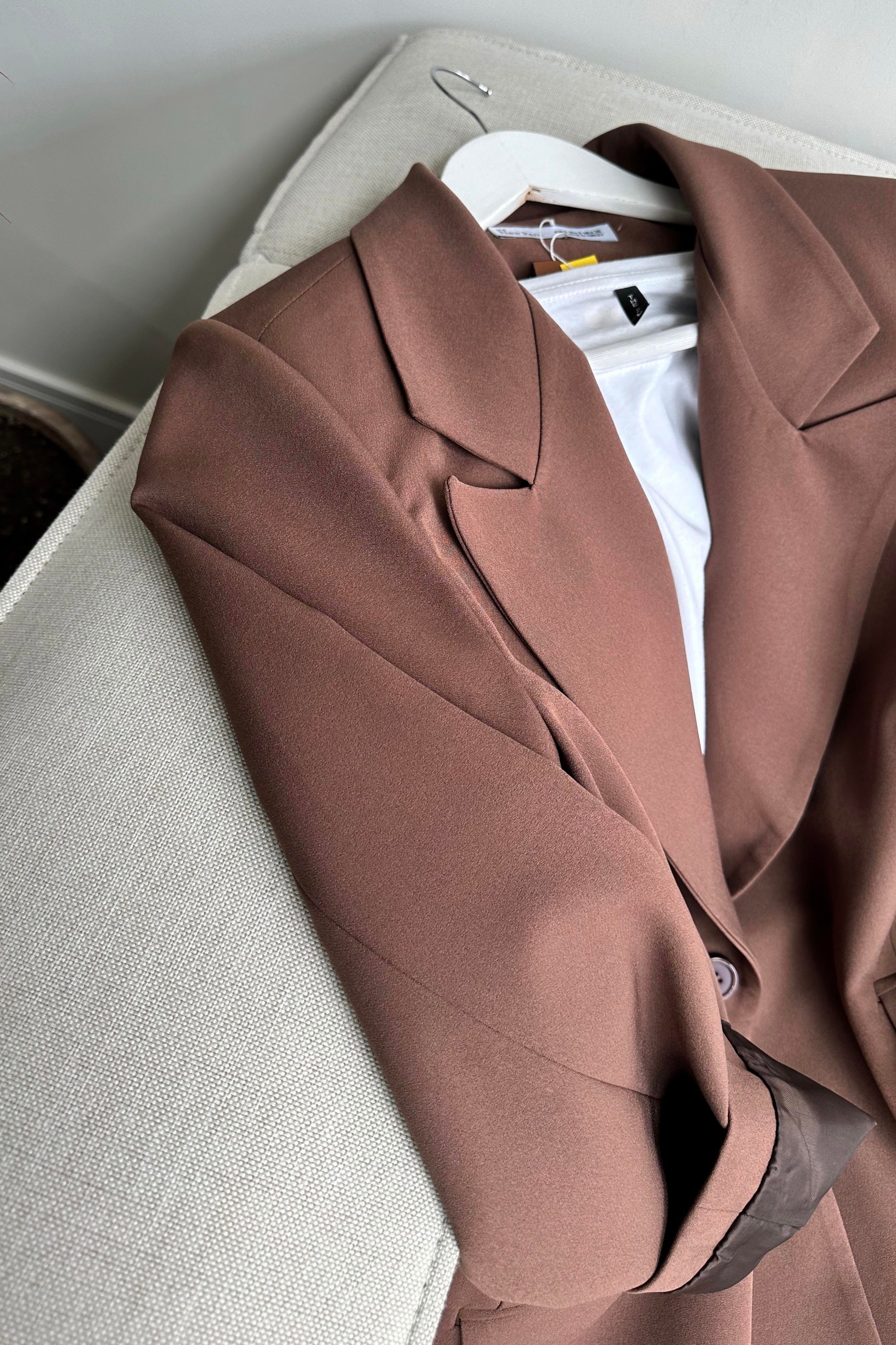 Daldiwon Astarlı Blazer Ceket Kahverengi