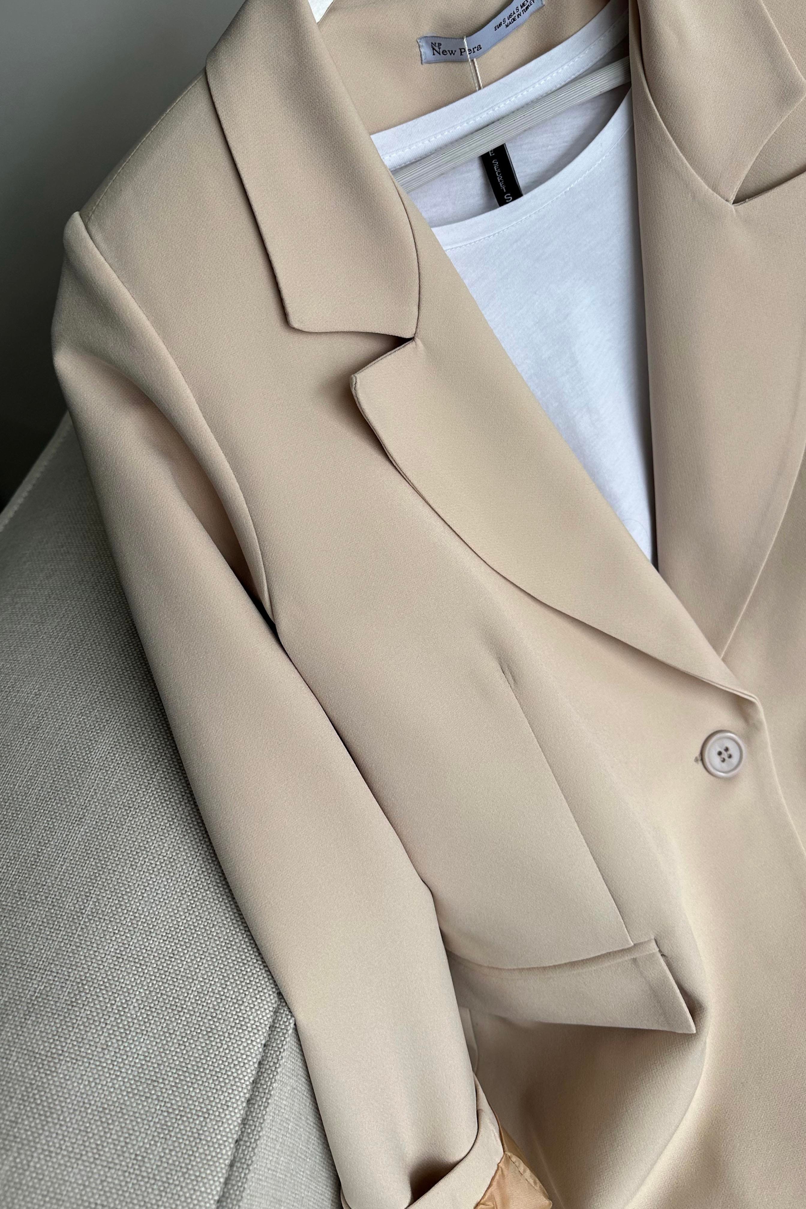 Daldiwon Astarlı Blazer Ceket Taş